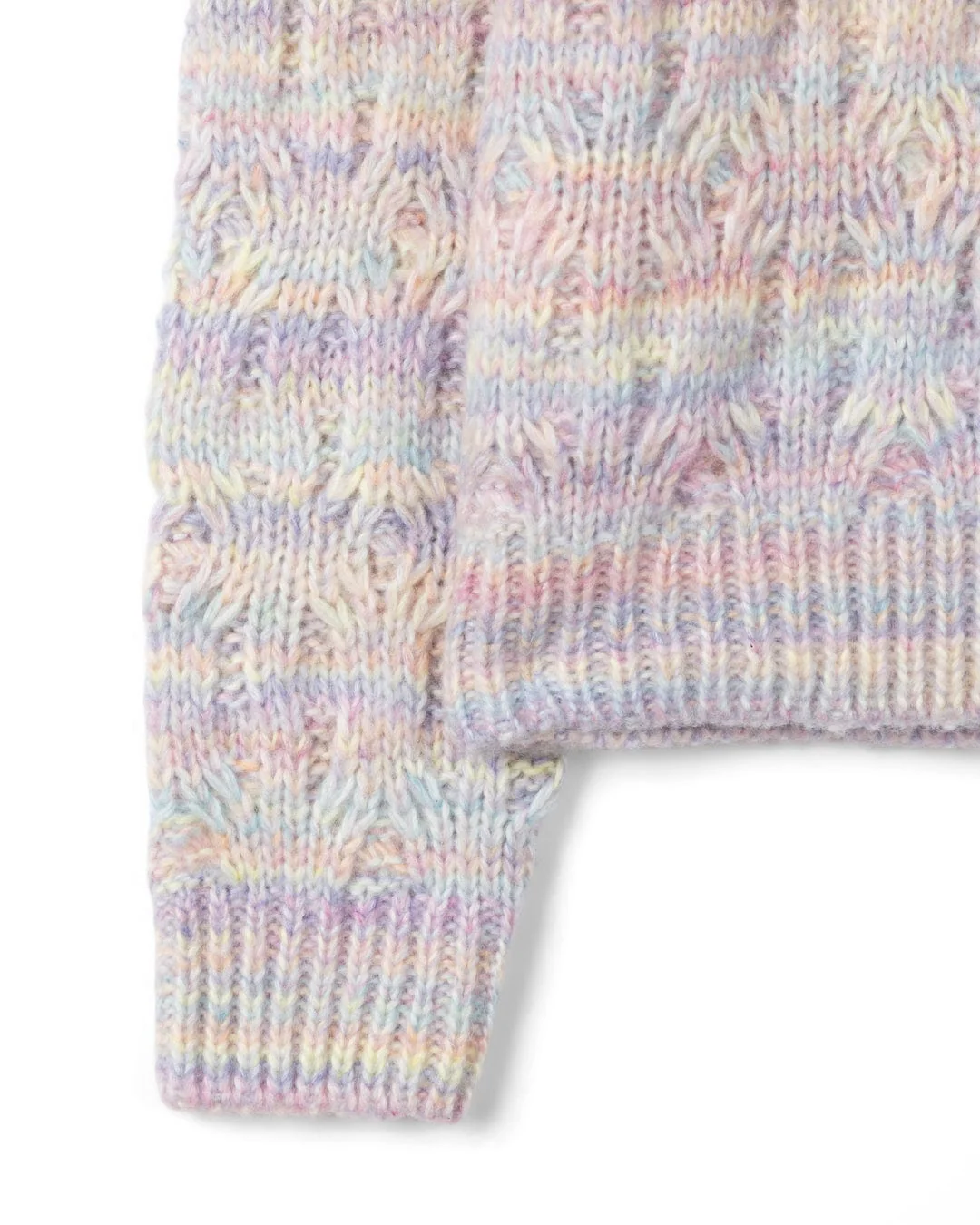Reeny - Womens Pastel Cable Jumper - Purple - Image 12