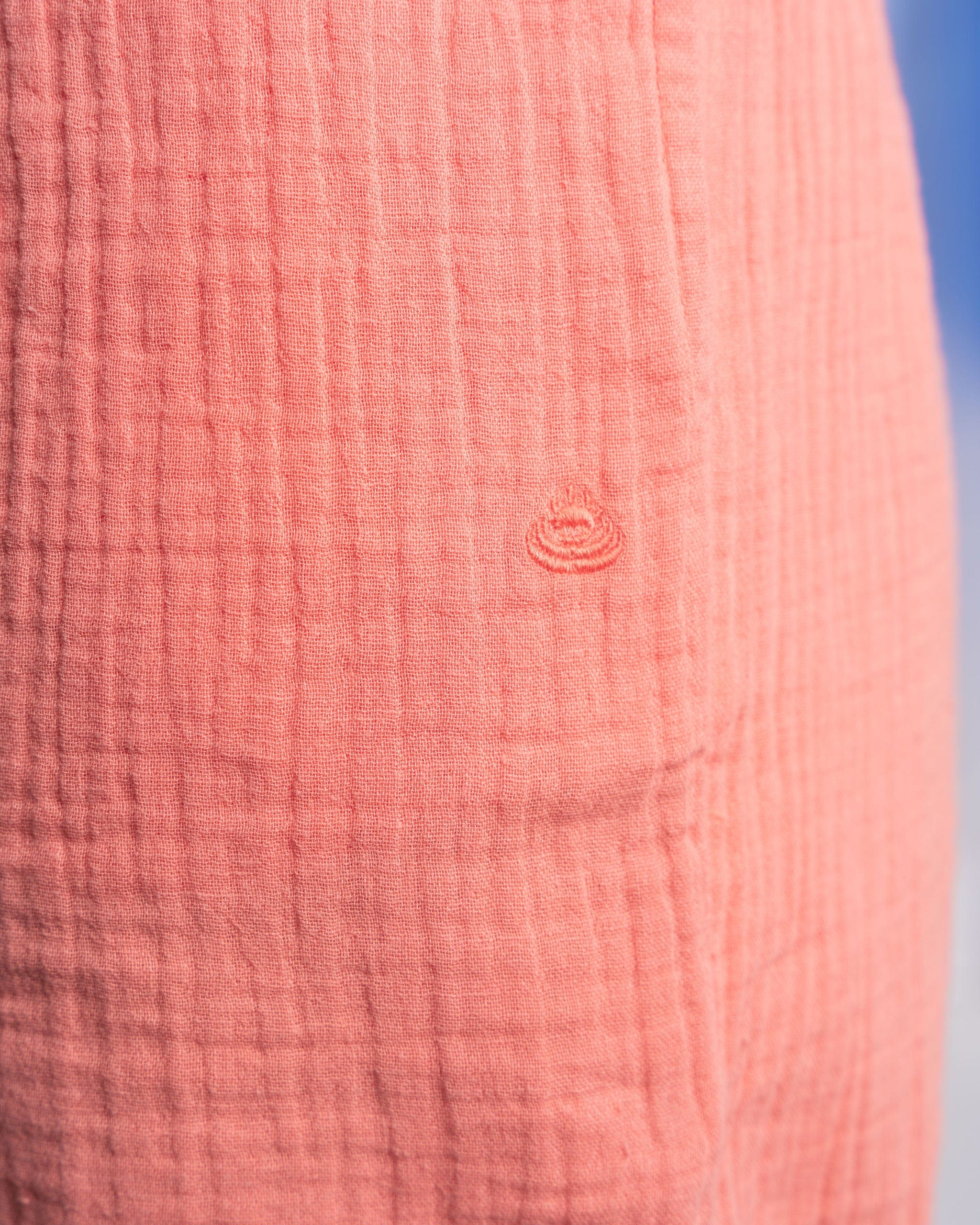 Reflect - Womens Wide Leg Crinkle Trousers - Coral - Image 5