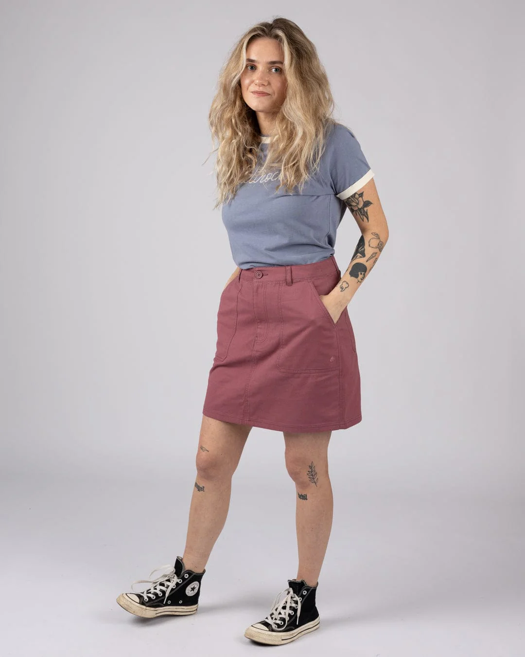 Remi - Womens Skirt - Dark Pink - Image 2