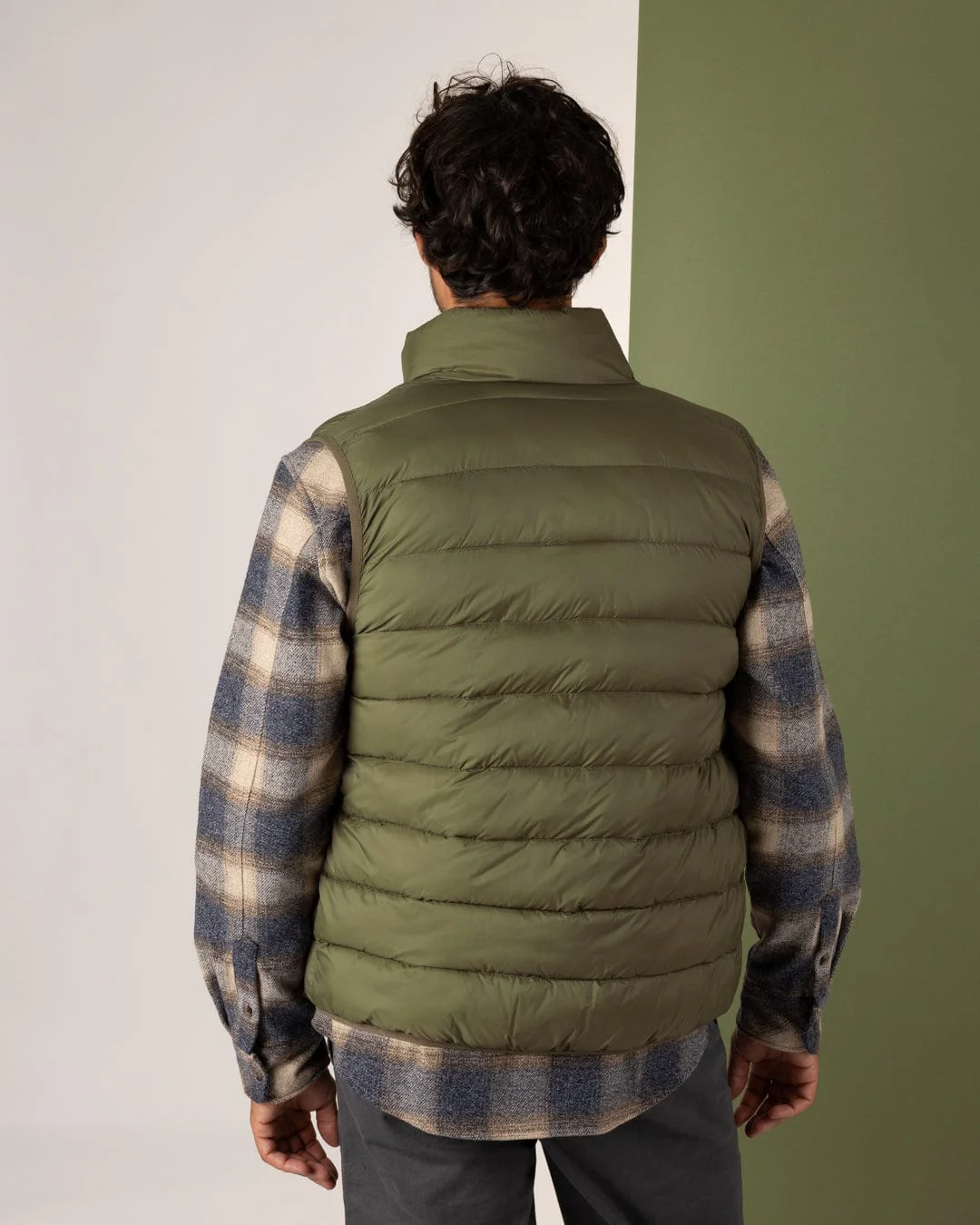 Resin - Mens Padded Gilet - Green - Image 3