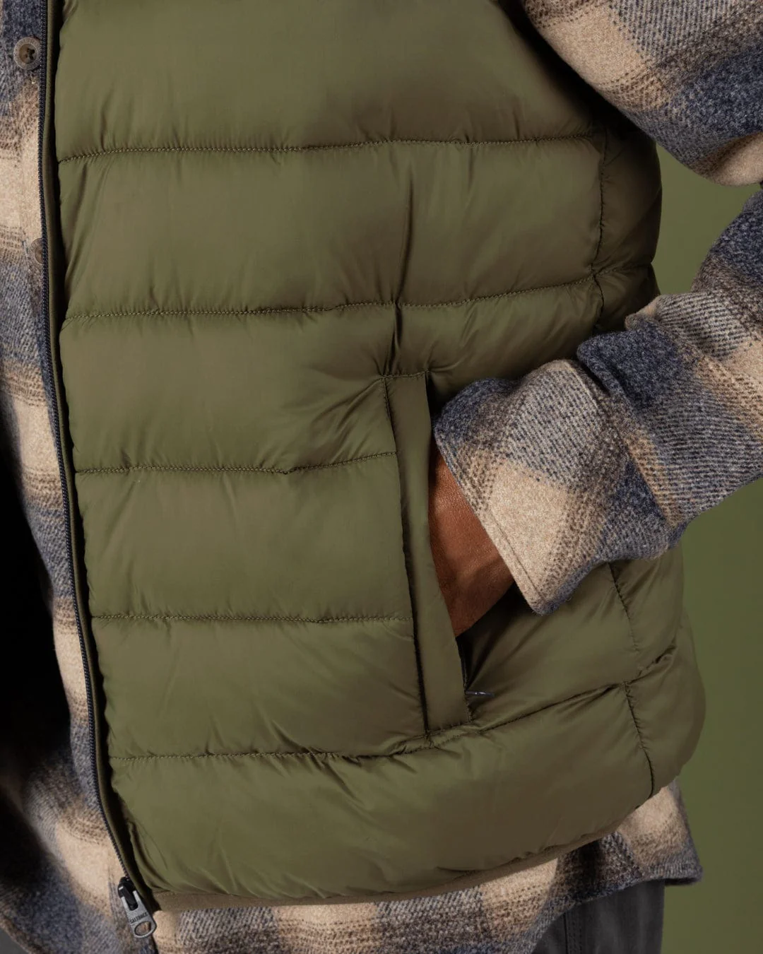 Resin - Mens Padded Gilet - Green - Image 6