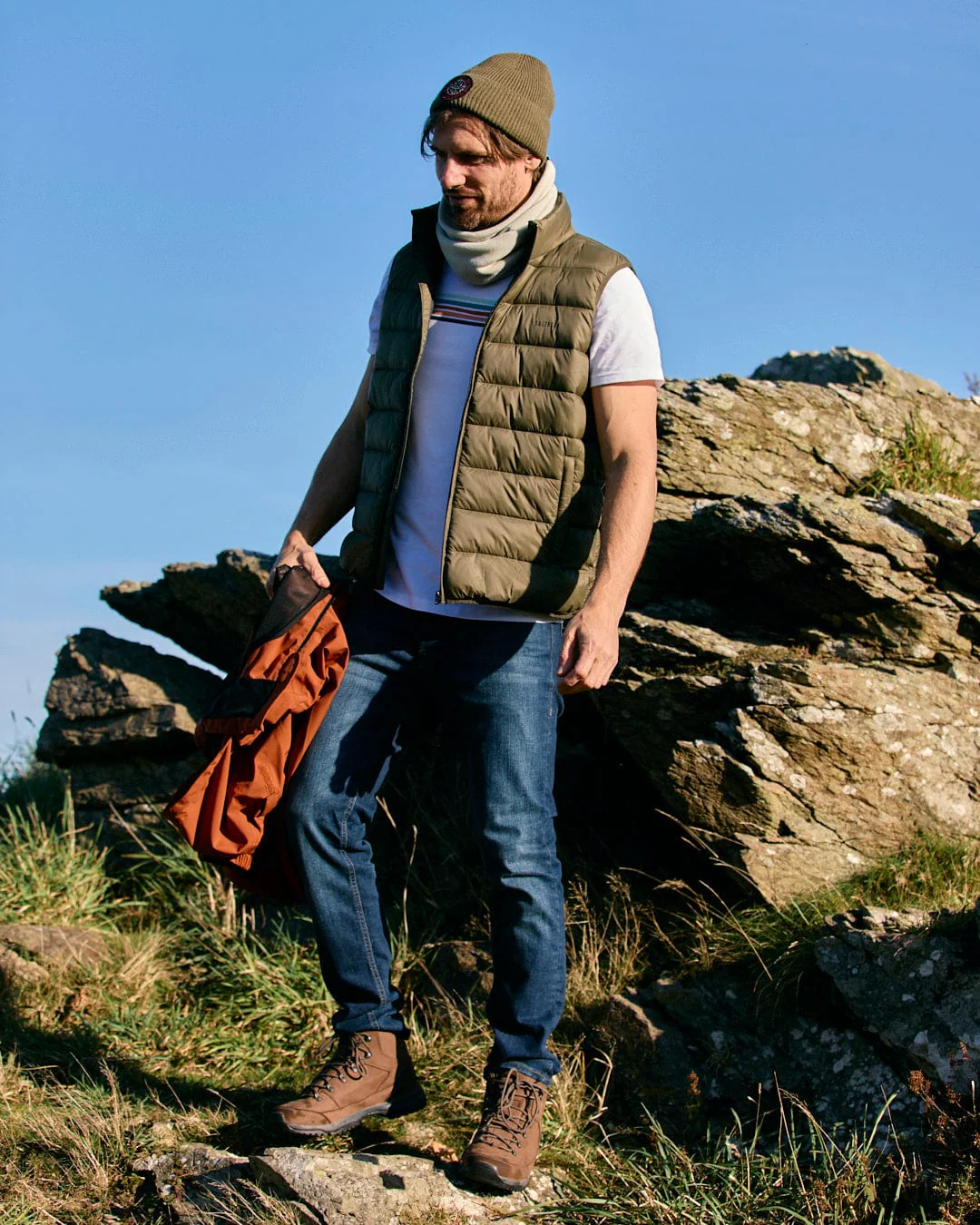 Resin - Mens Padded Gilet - Green - Image 9