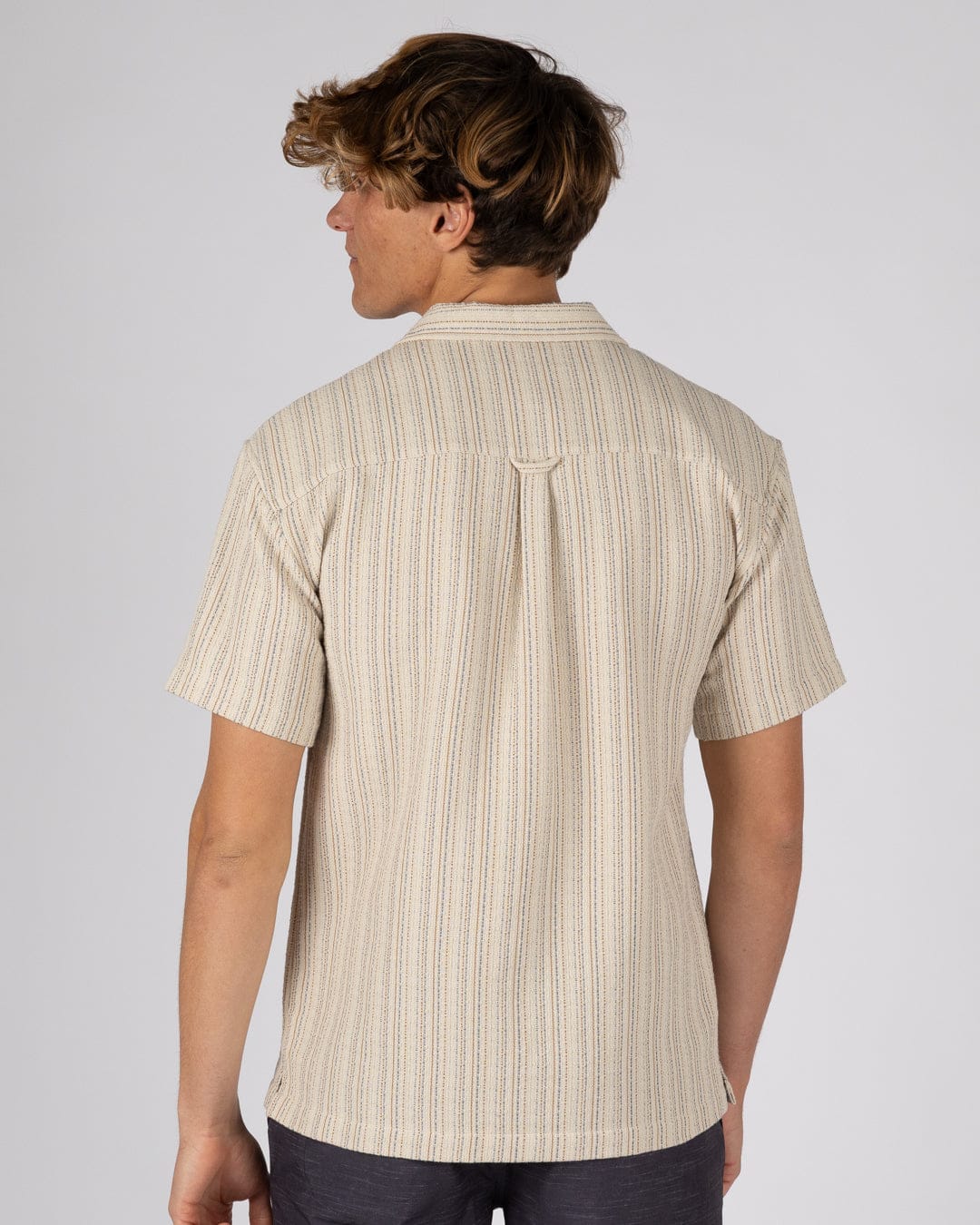 Resort Shirt - Mens Short Sleeve Shirt - Cream - Image 3