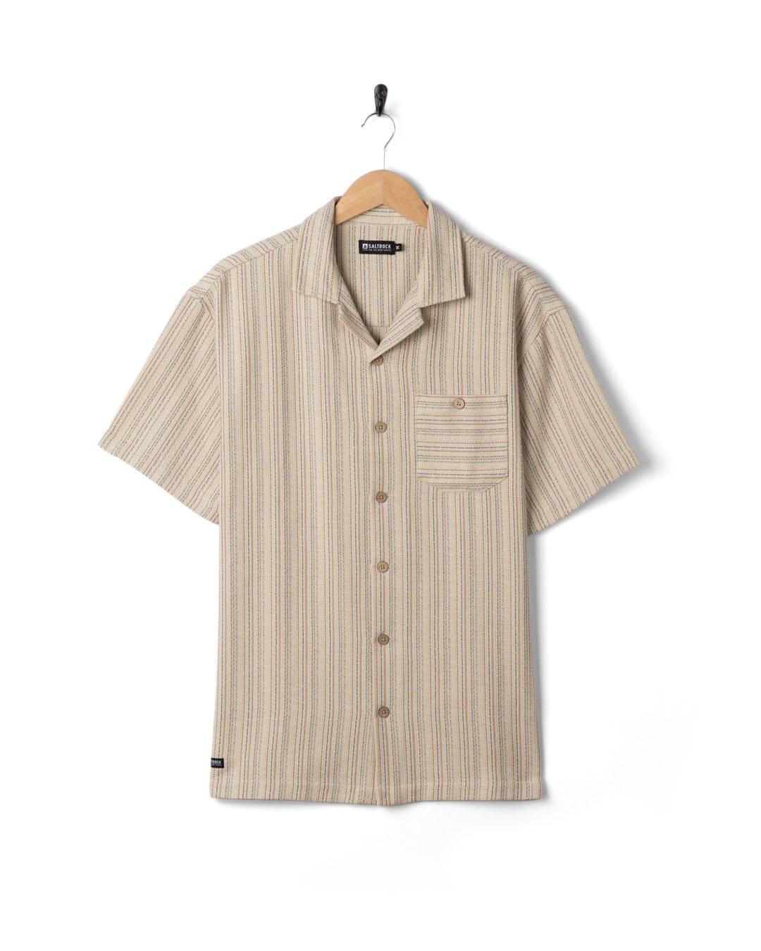 Resort Shirt - Mens Short Sleeve Shirt - Cream - Image 6