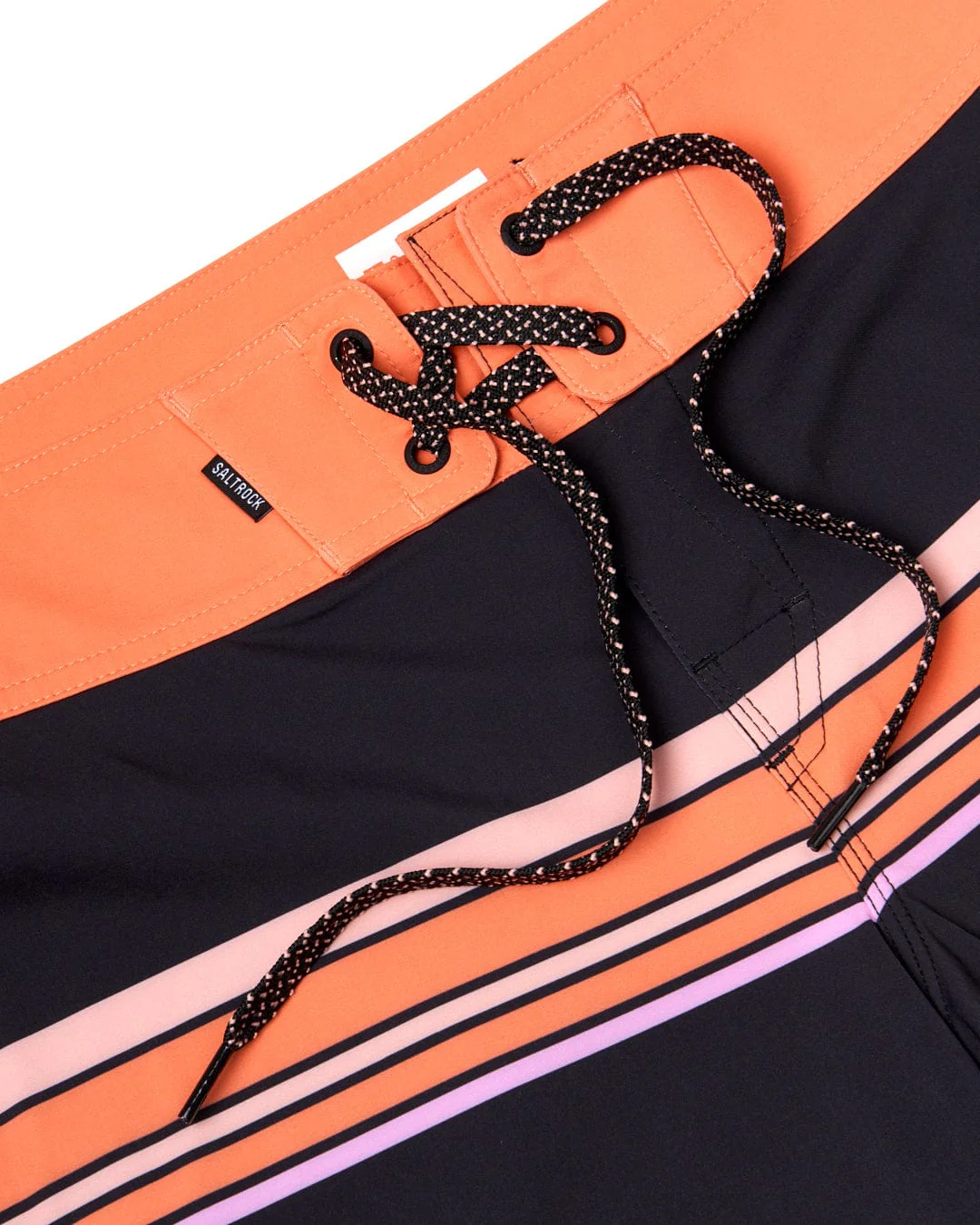 Retro Ribbon - Womens Boardshorts - Black - Image 4