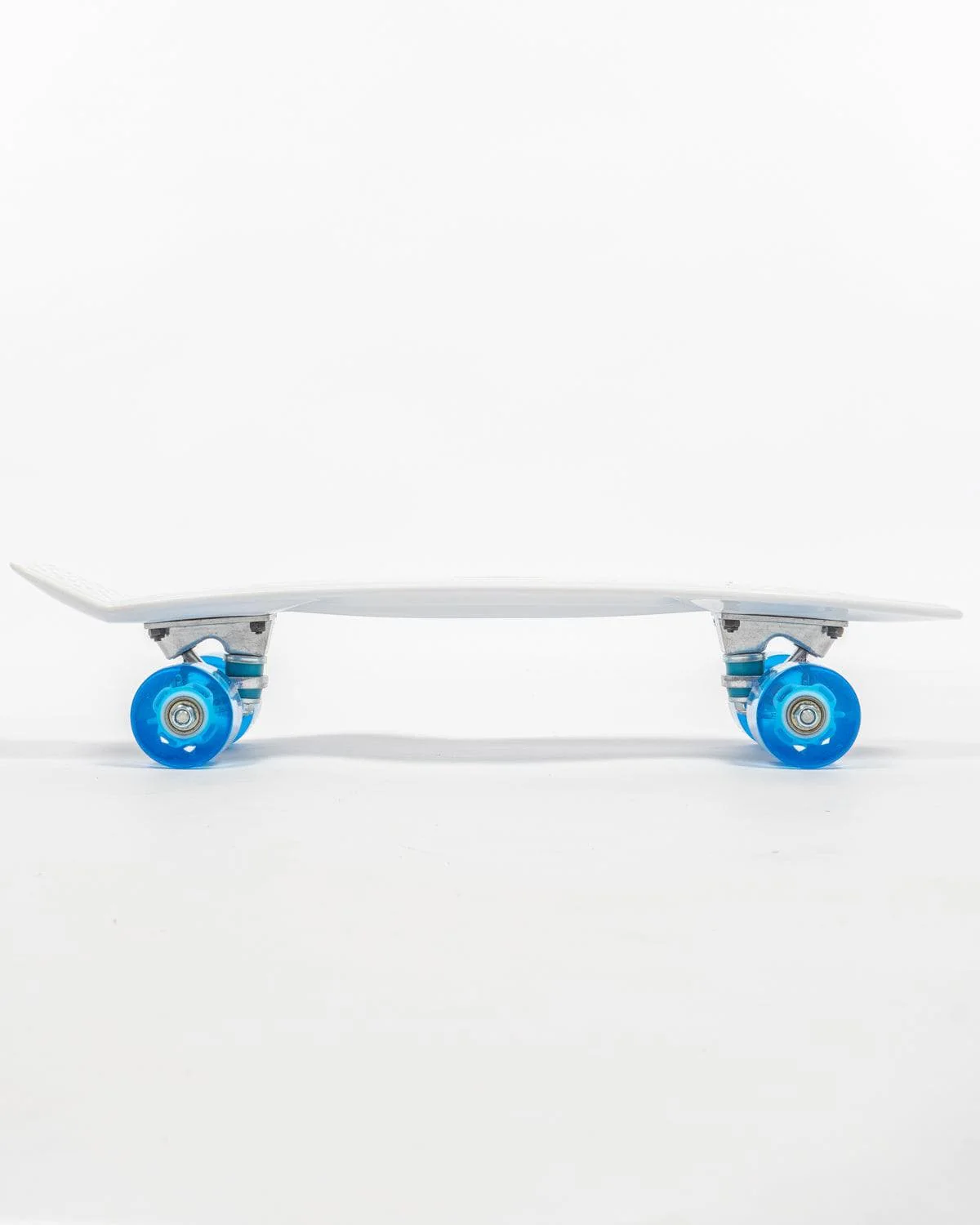Retroride Mini Skateboard with Flashing Wheels - White/Blue - Image 4