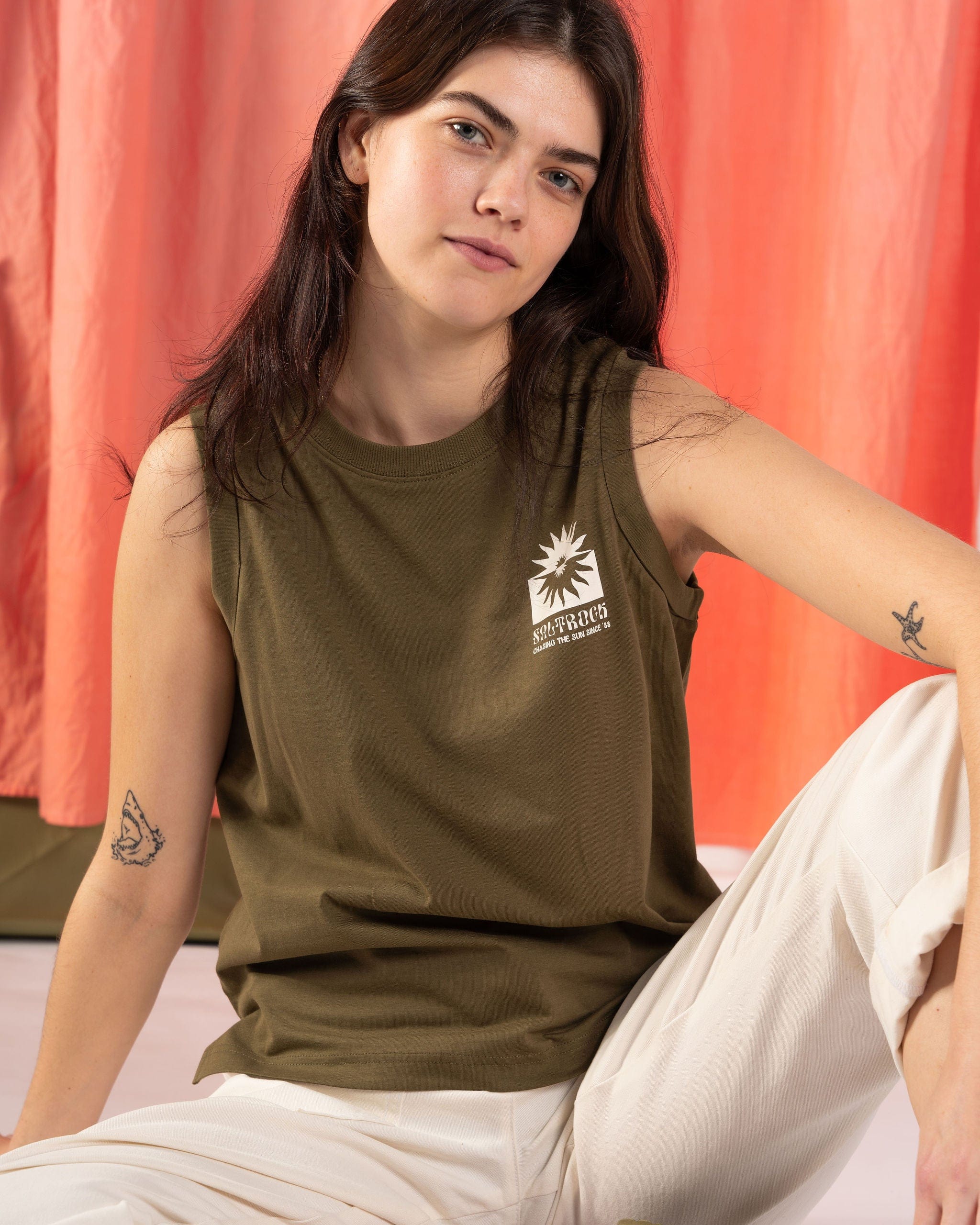 Roots - Womens Tank Top - Green - Image 5