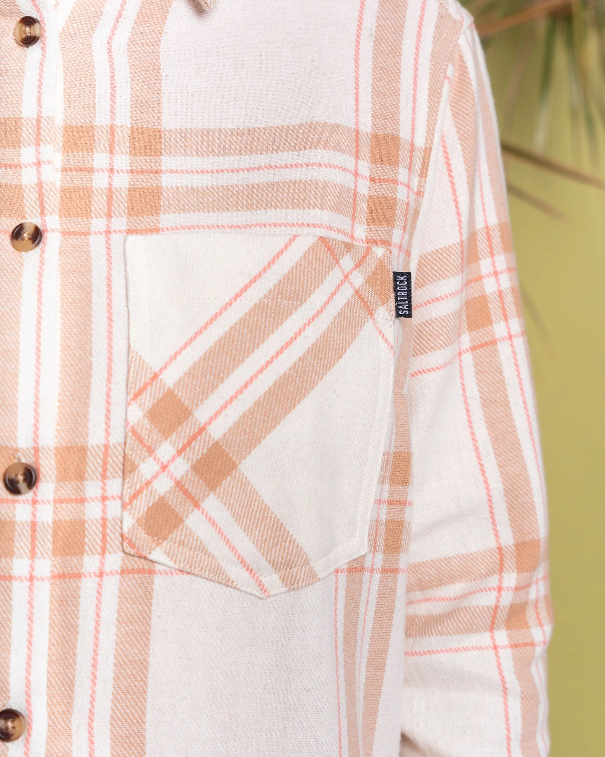 Rosalin - Womens Check Shirt - Cream - Image 3