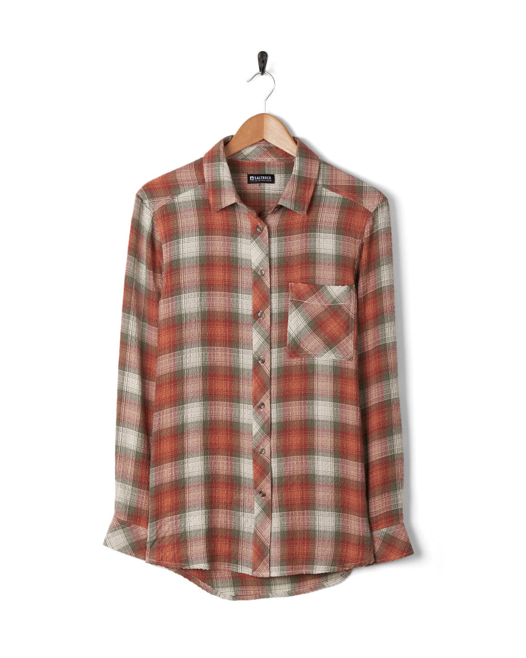 Rosalin - Womens Long Sleeve Shirt - Orange - Image 2