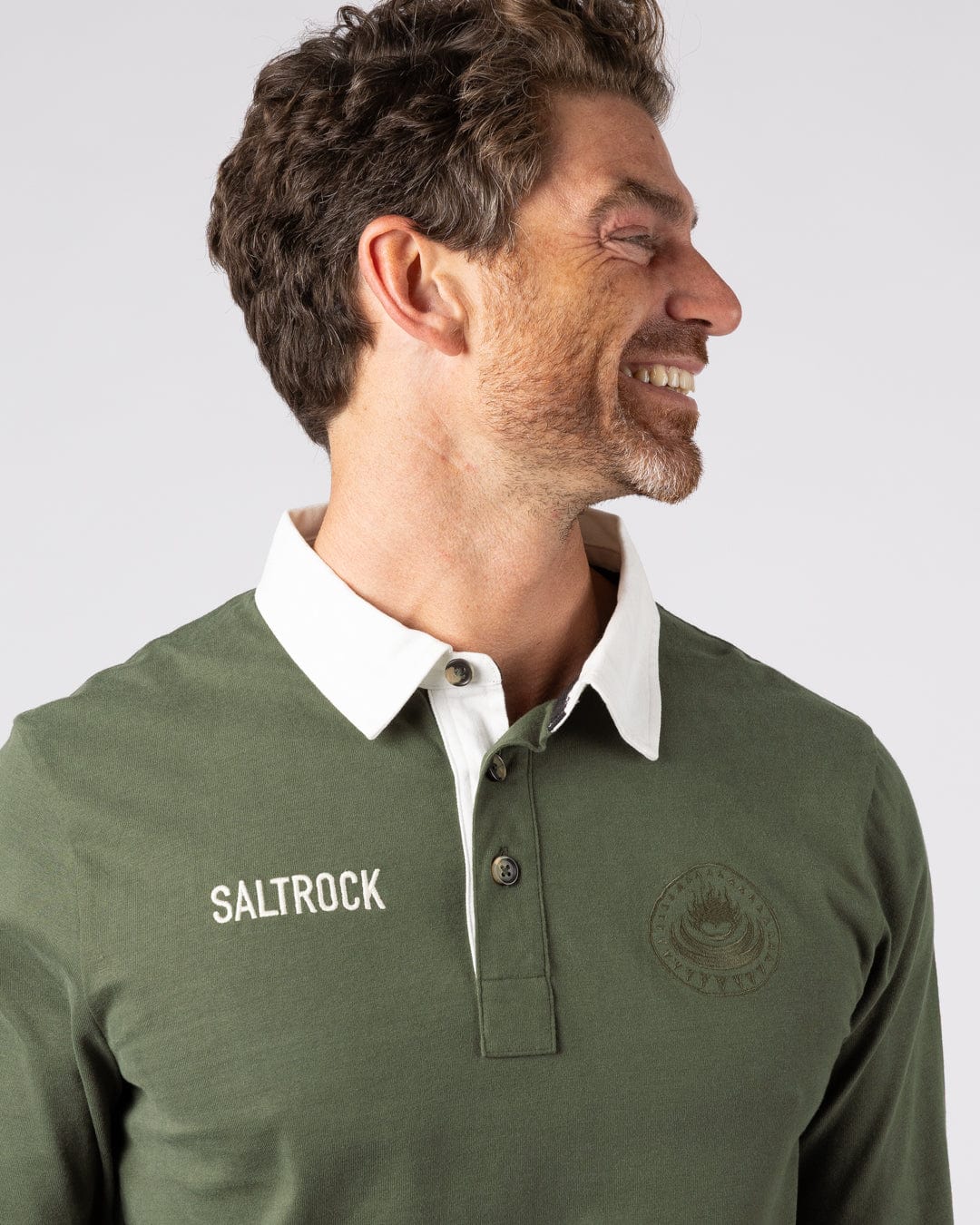 Rugby Field Notes - Mens Long Sleeve T-Shirt - Dark Green - Image 2