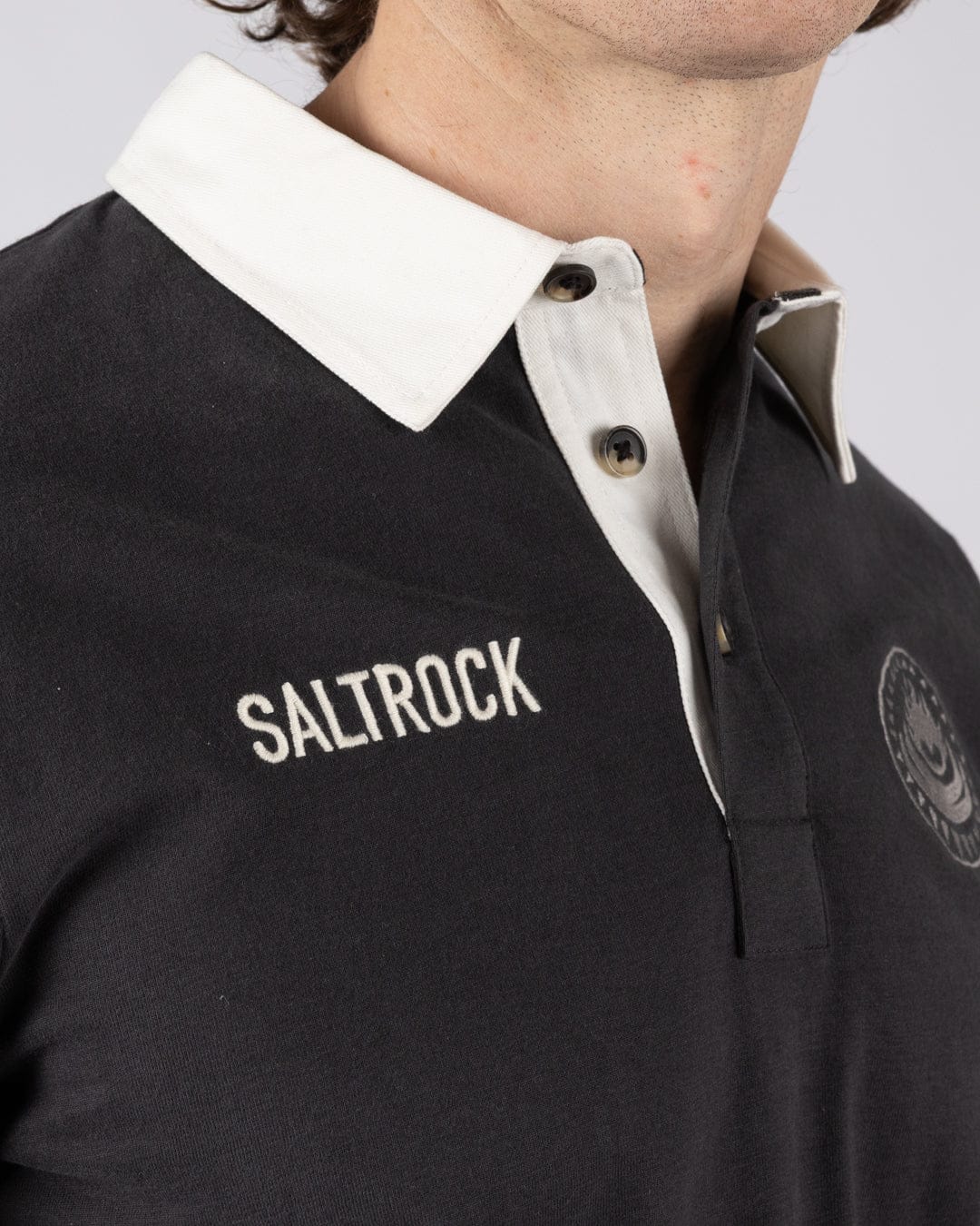 Rugby Field Notes - Mens Long Sleeve T-Shirt - Dark Grey - Image 3