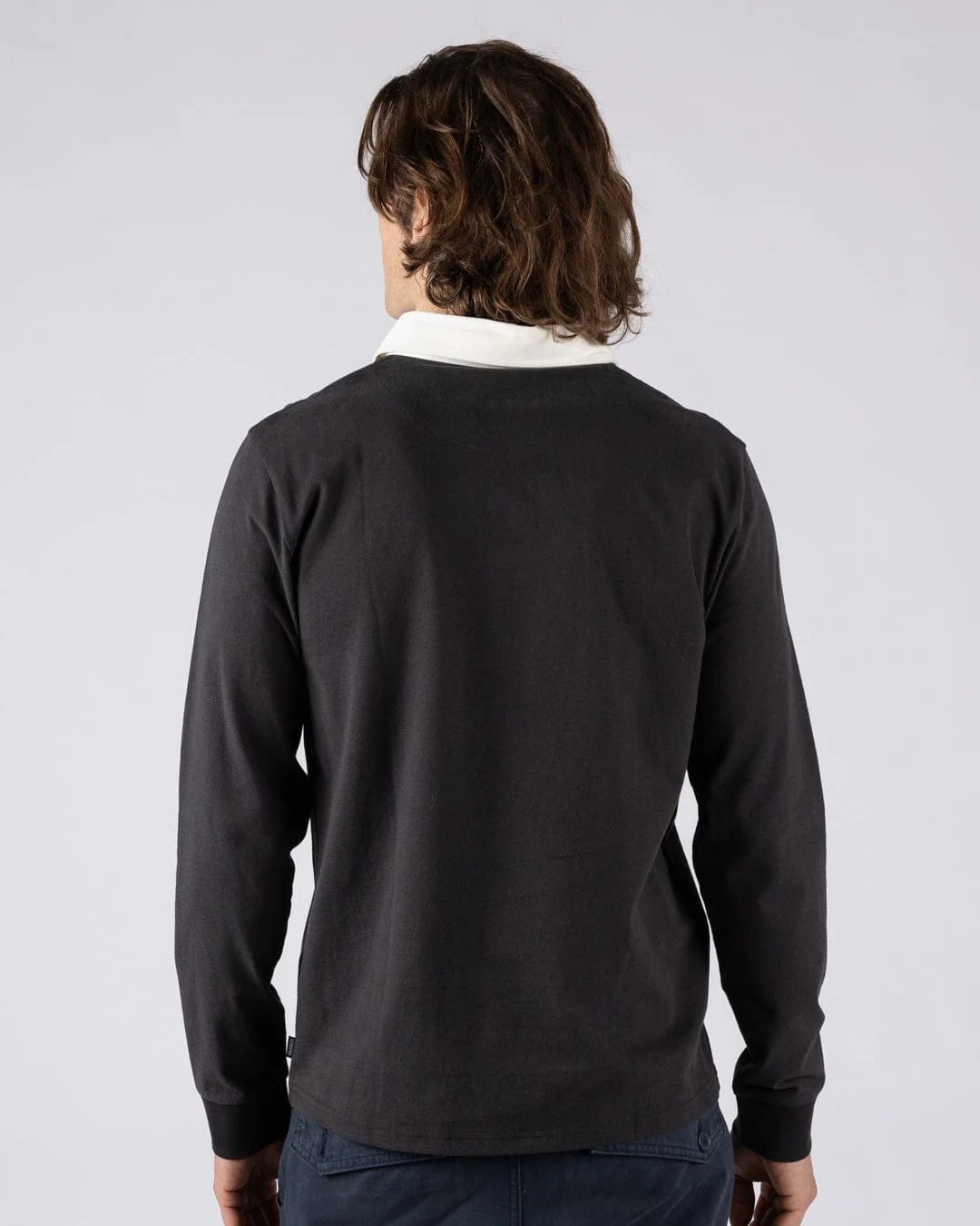 Rugby Field Notes - Mens Long Sleeve T-Shirt - Dark Grey - Image 4