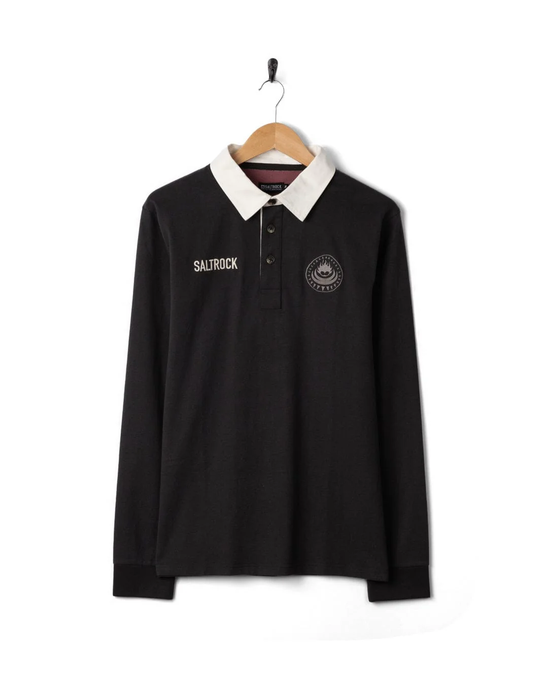 Rugby Field Notes - Mens Long Sleeve T-Shirt - Dark Grey - Image 7