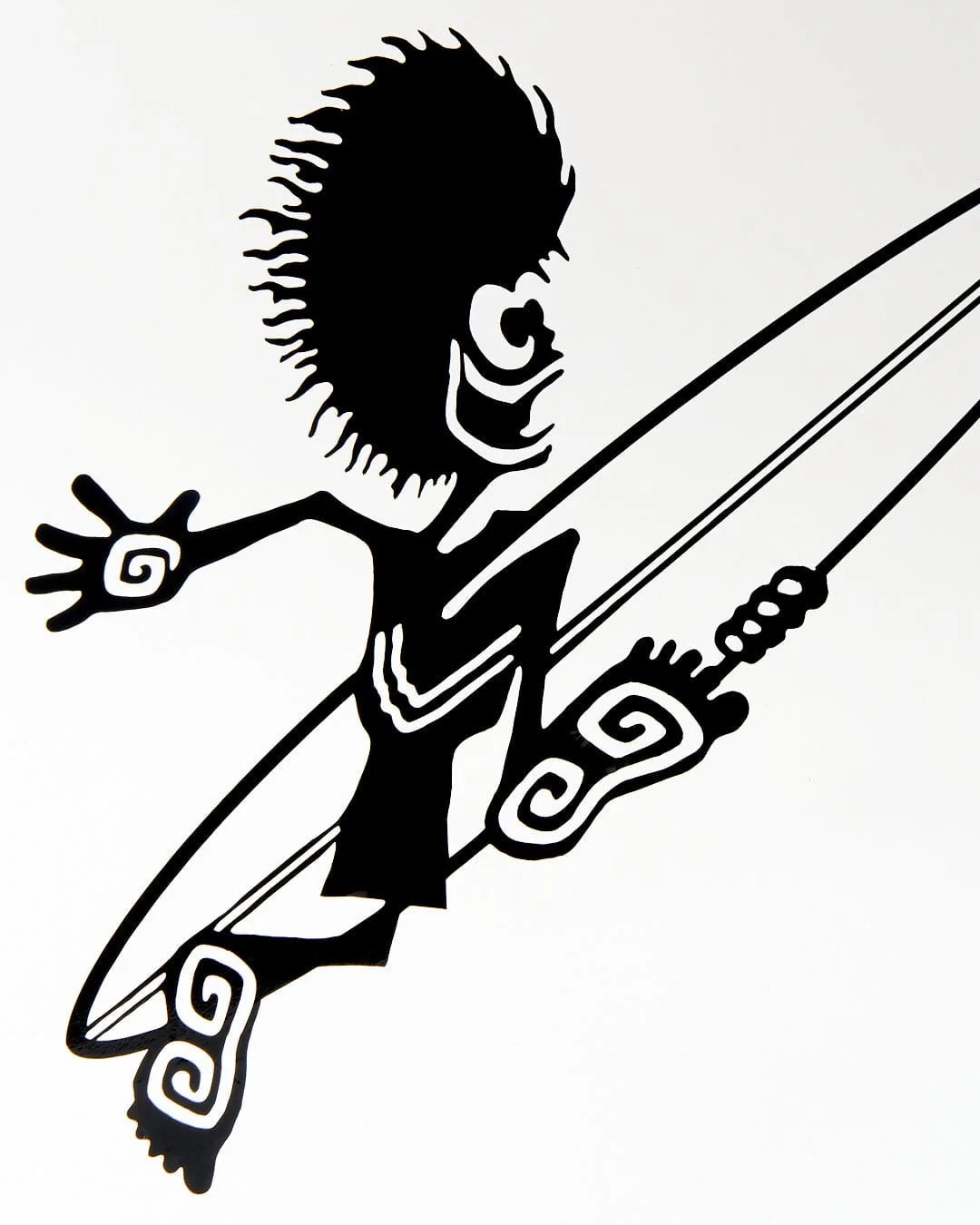 Running Man Classic - Van Sticker - Black - Image 2