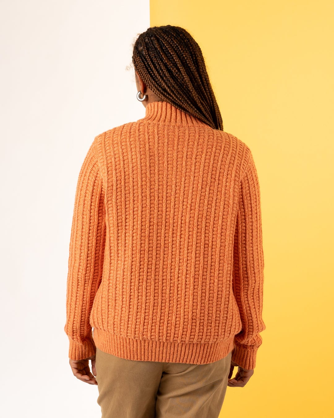 Rupa - Womens Borg Lined Knit - Orange - Image 8