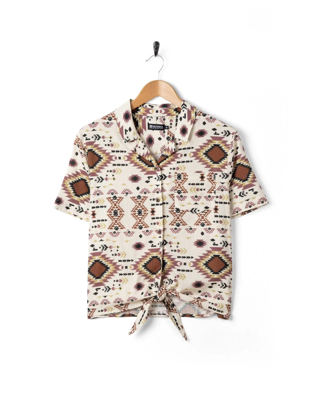 Sabina - Womens Short Sleeve Shirt - Cream - Image 8
