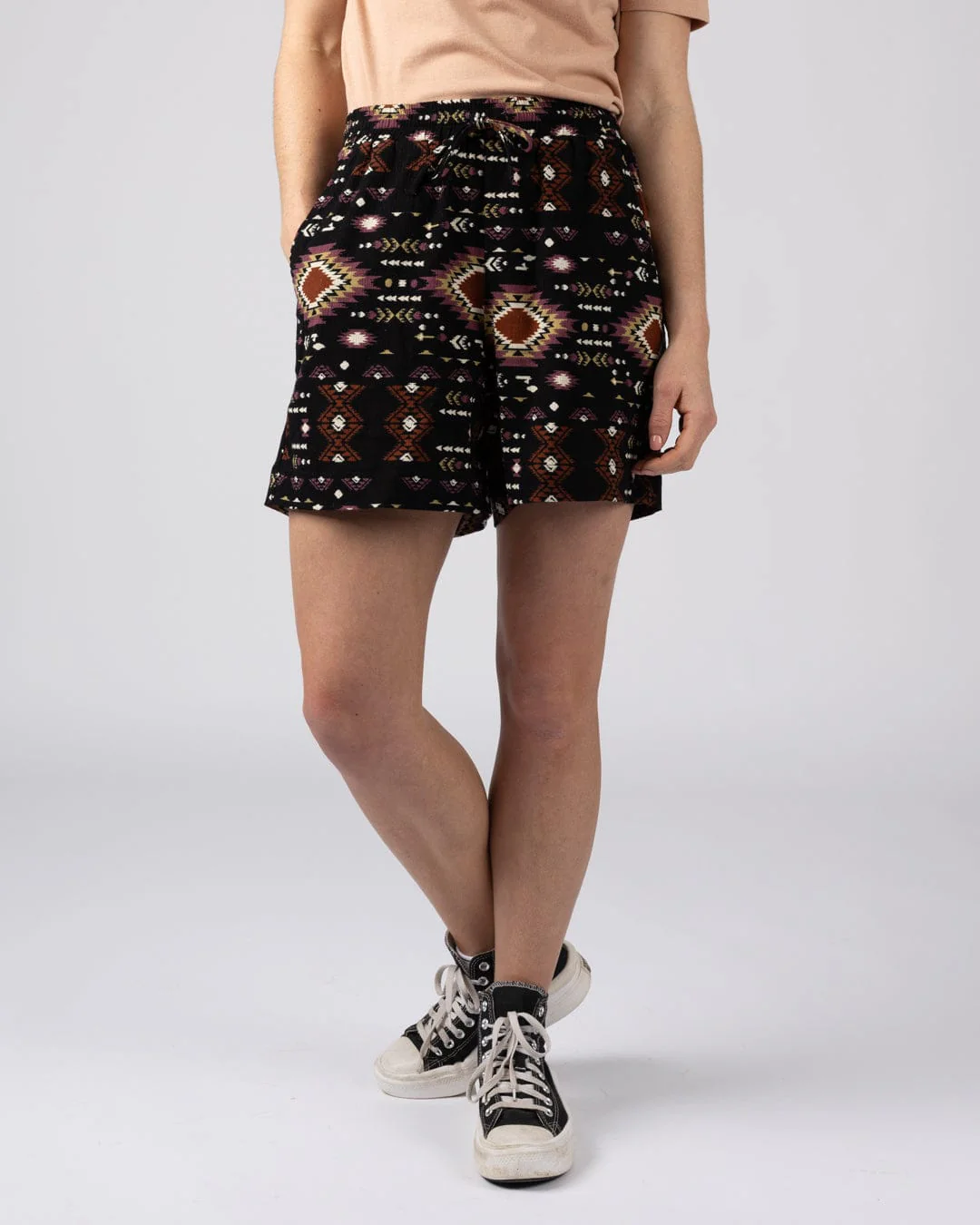 Sabina - Womens Woven Short - Dark Grey