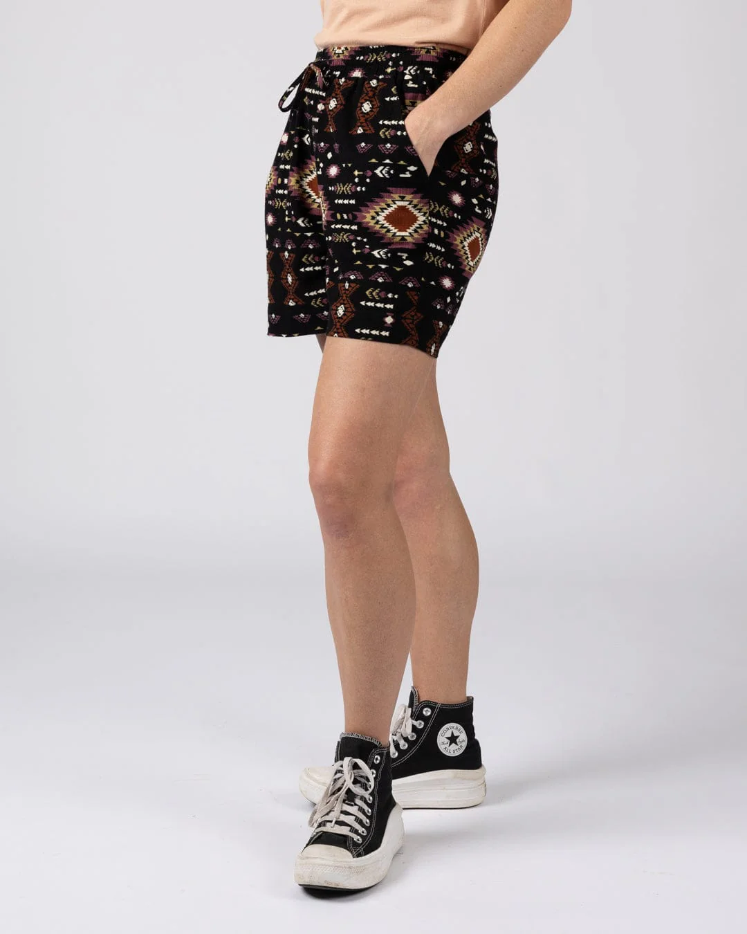 Sabina - Womens Woven Short - Dark Grey - Image 4
