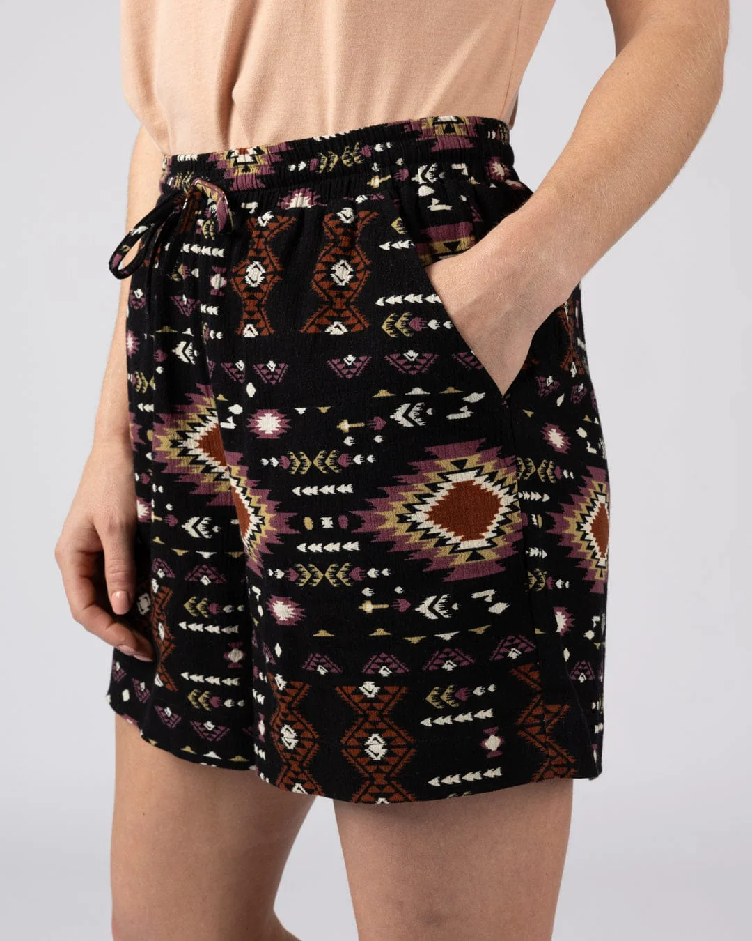 Sabina - Womens Woven Short - Dark Grey - Image 5