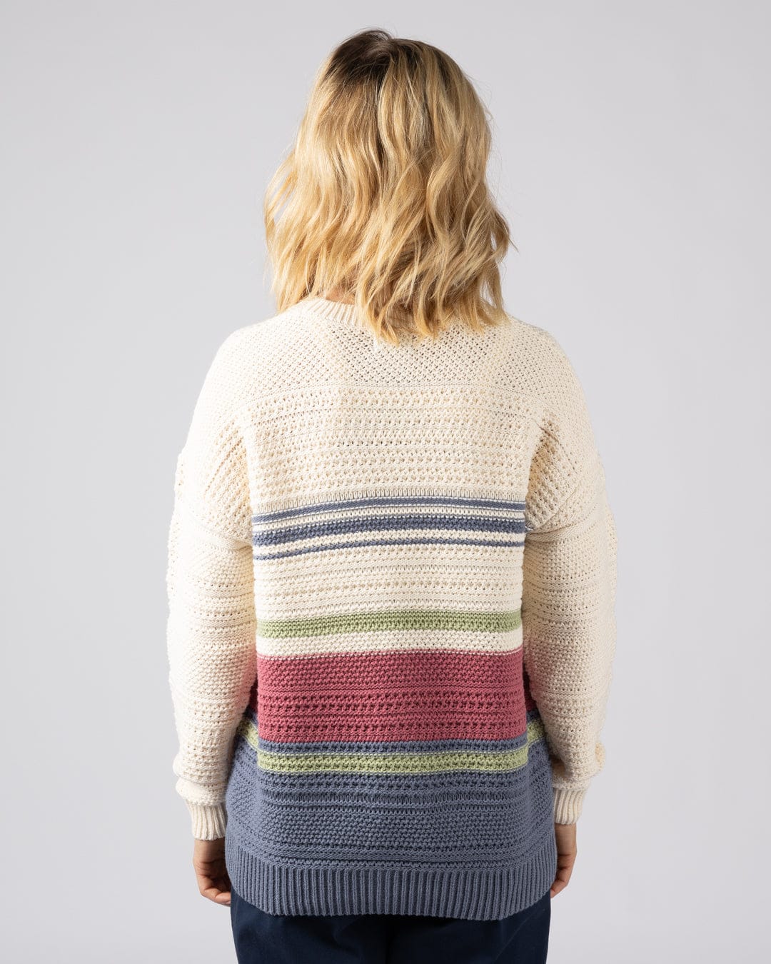 Sable - Womens Long Sleeve Jumper - Cream - Image 5