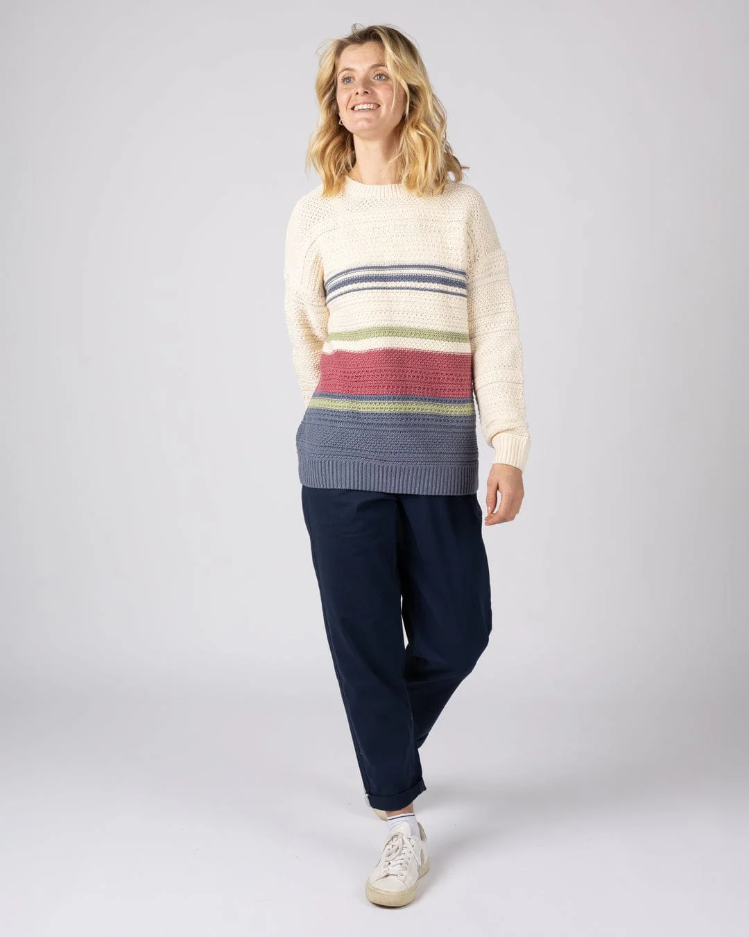 Sable - Womens Long Sleeve Jumper - Cream - Image 7