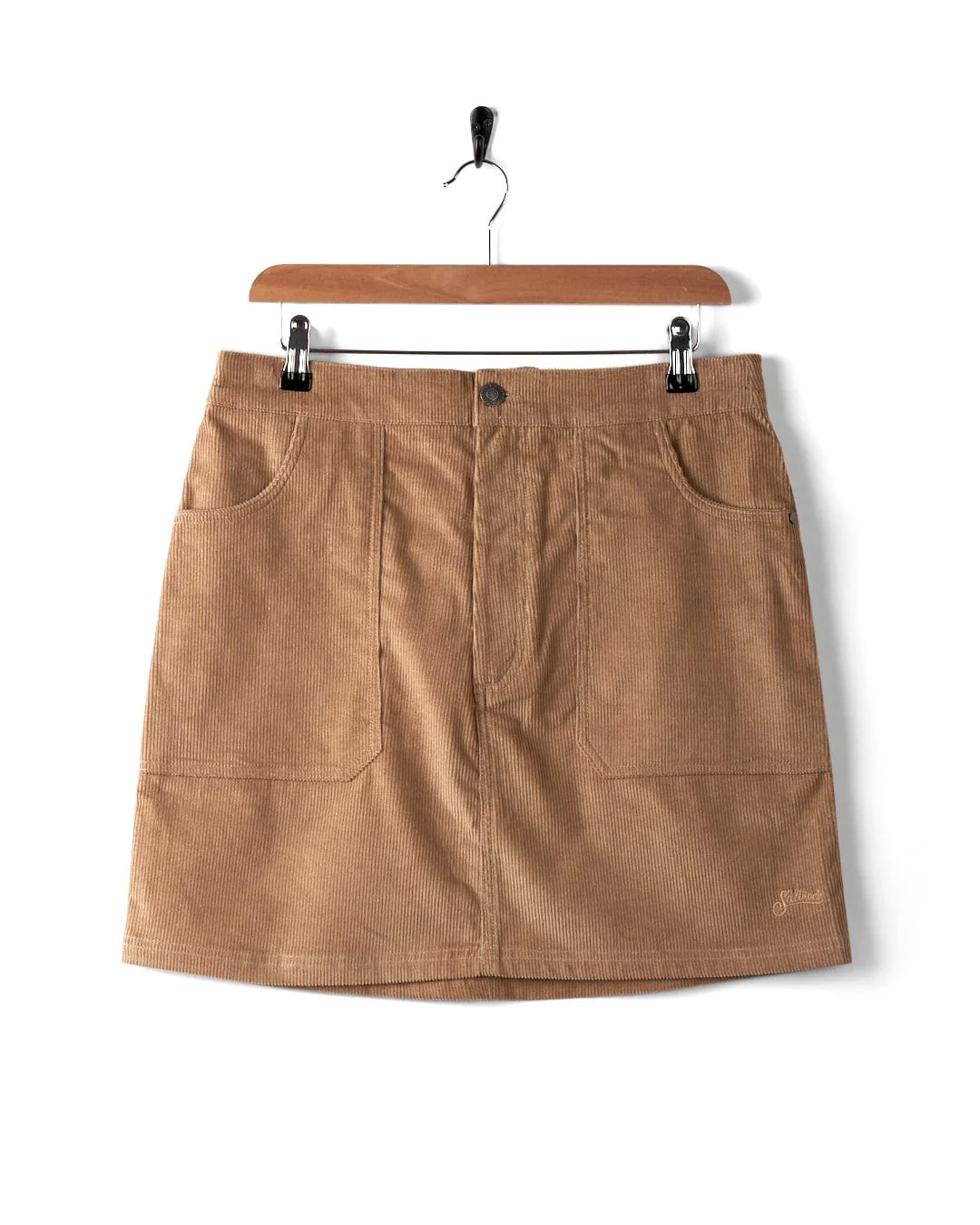 Sadie - Womens Cord Skirt - Brown - Image 3
