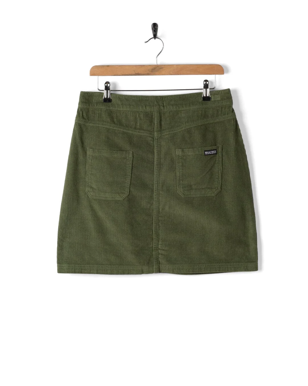Sadie - Womens Corduroy Skirt - Dark Green - Image 6