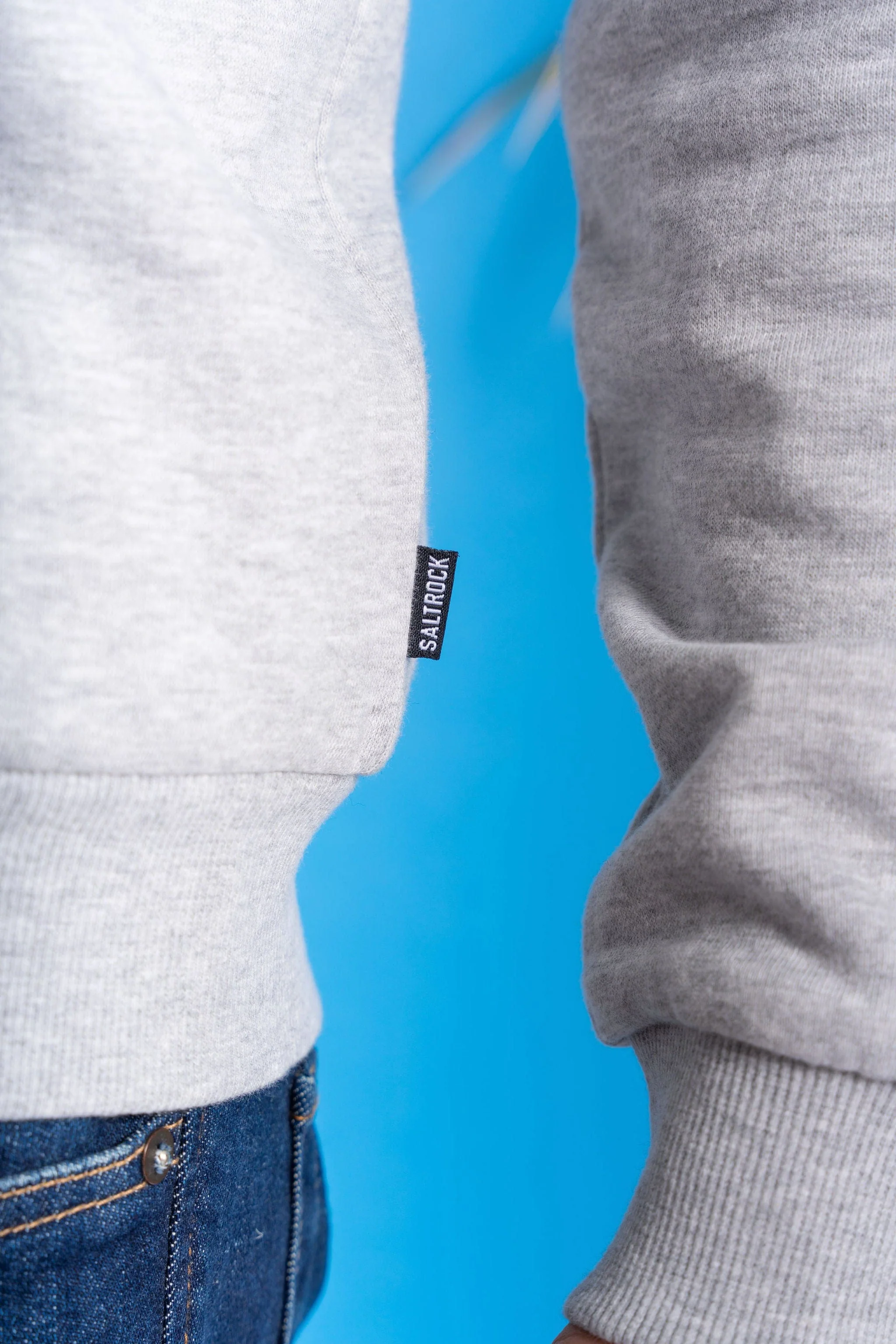 Saltrock Original - Mens Fur Lined Zip Hoodie - Grey - Image 8