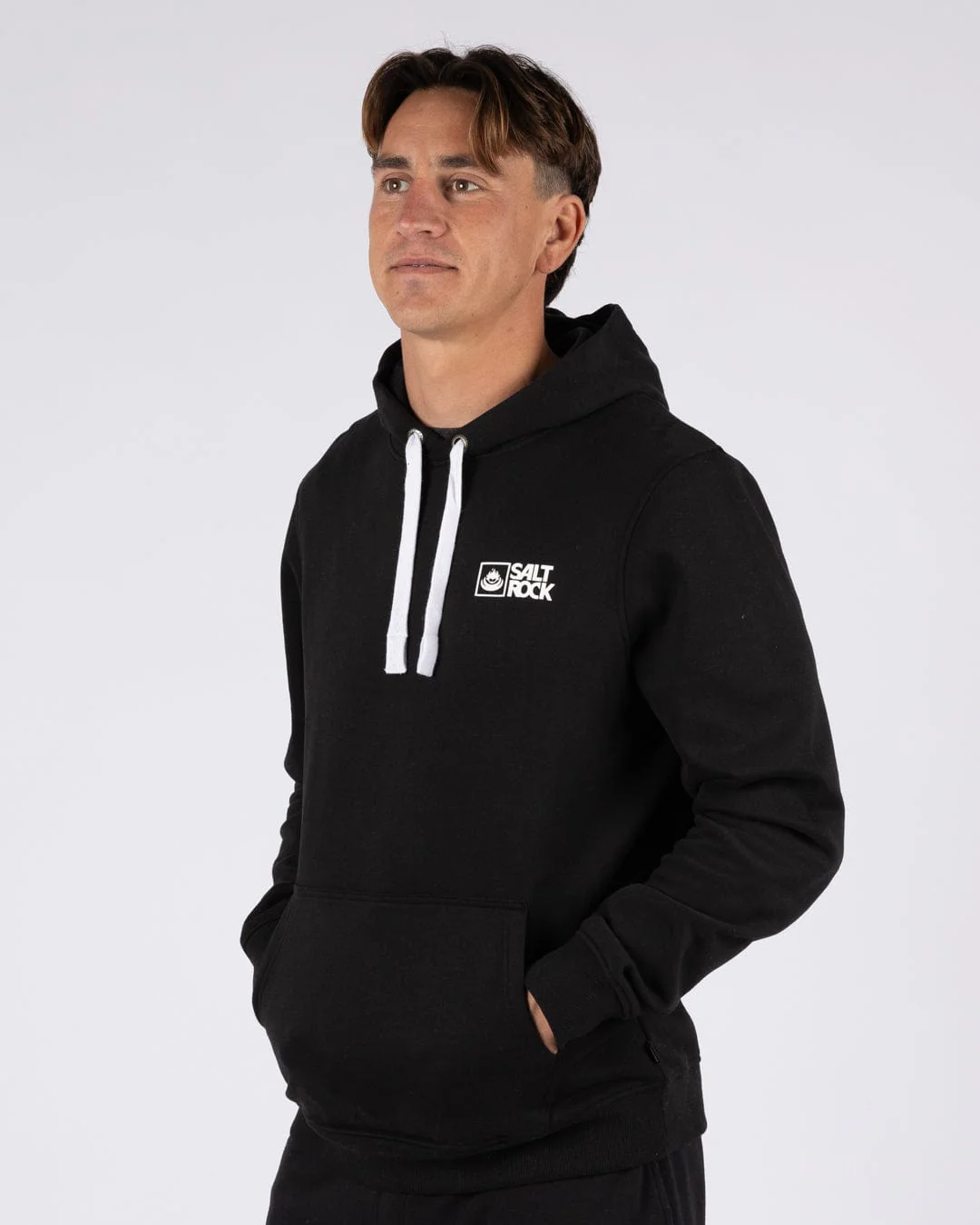 Saltrock Original - Mens Pop Hoodie - Black - Image 5