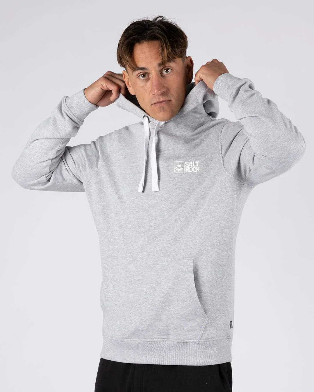 Saltrock Original - Mens Pop Hoodie - Grey - Image 3