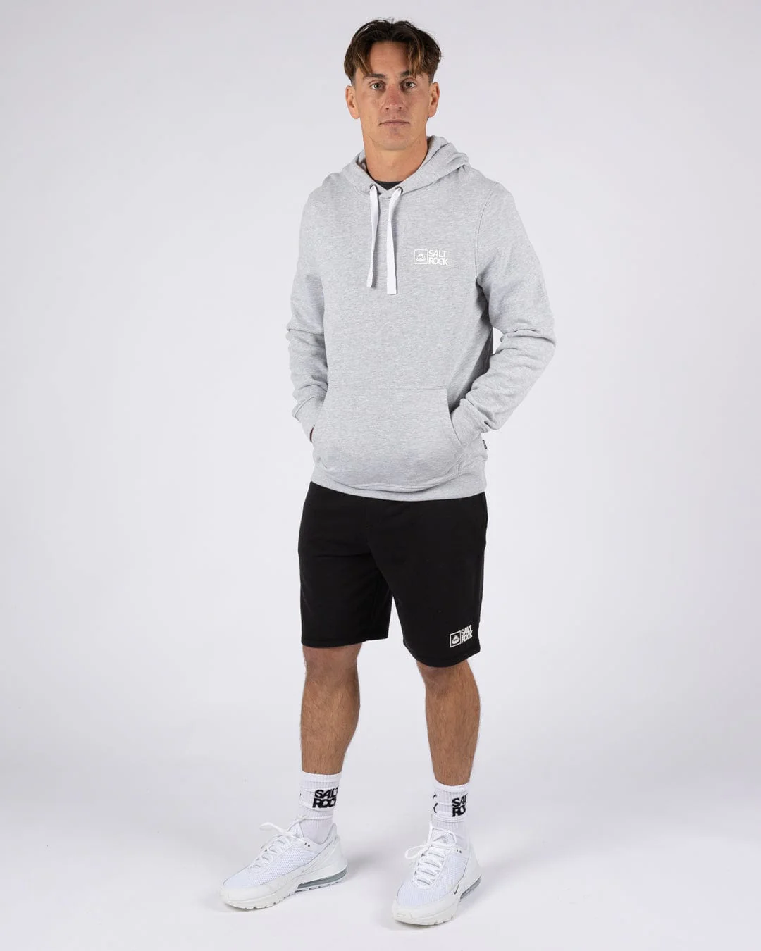 Saltrock Original - Mens Pop Hoodie - Grey - Image 4