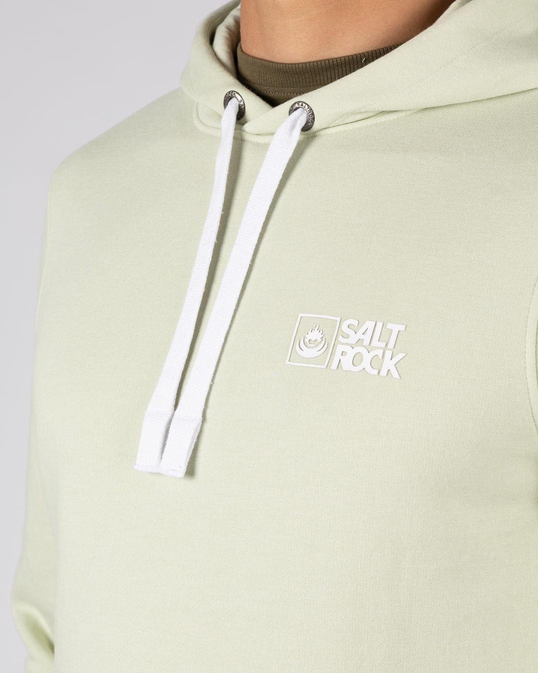 Saltrock Original - Mens Pop Hoodie - Light Green - Image 4