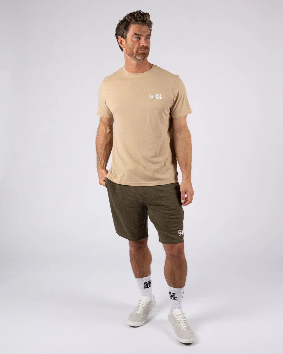 Saltrock Original - Mens Short Sleeve T-Shirt - Beige - Image 5