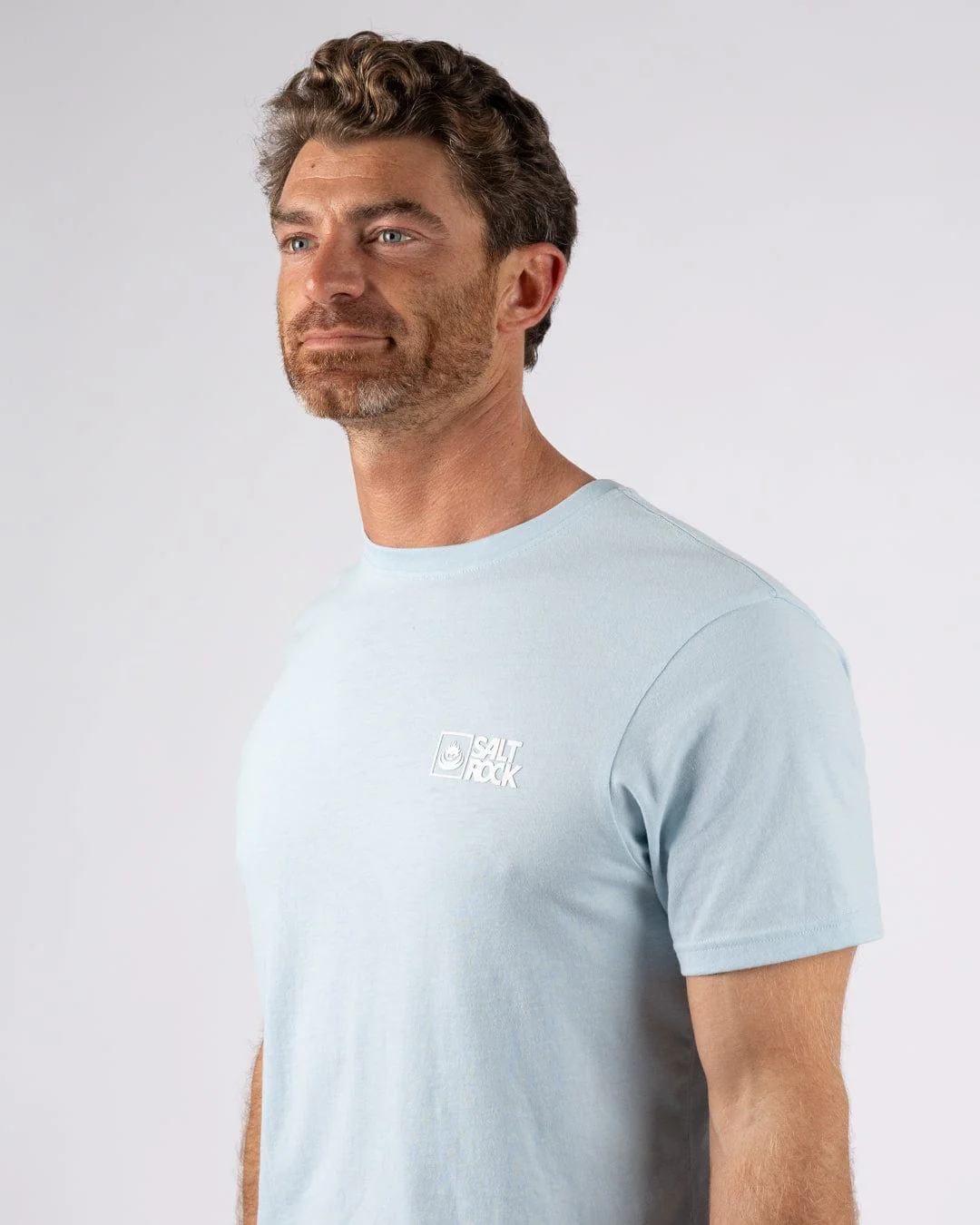 Saltrock Original - Mens Short Sleeve T-Shirt - Light Blue - Image 3