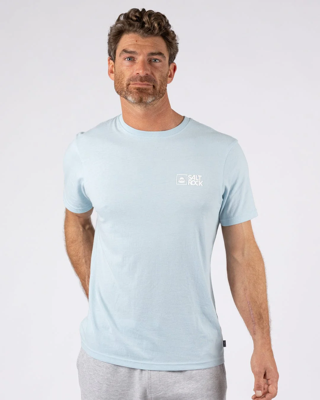 Saltrock Original - Mens Short Sleeve T-Shirt - Light Blue - Image 6