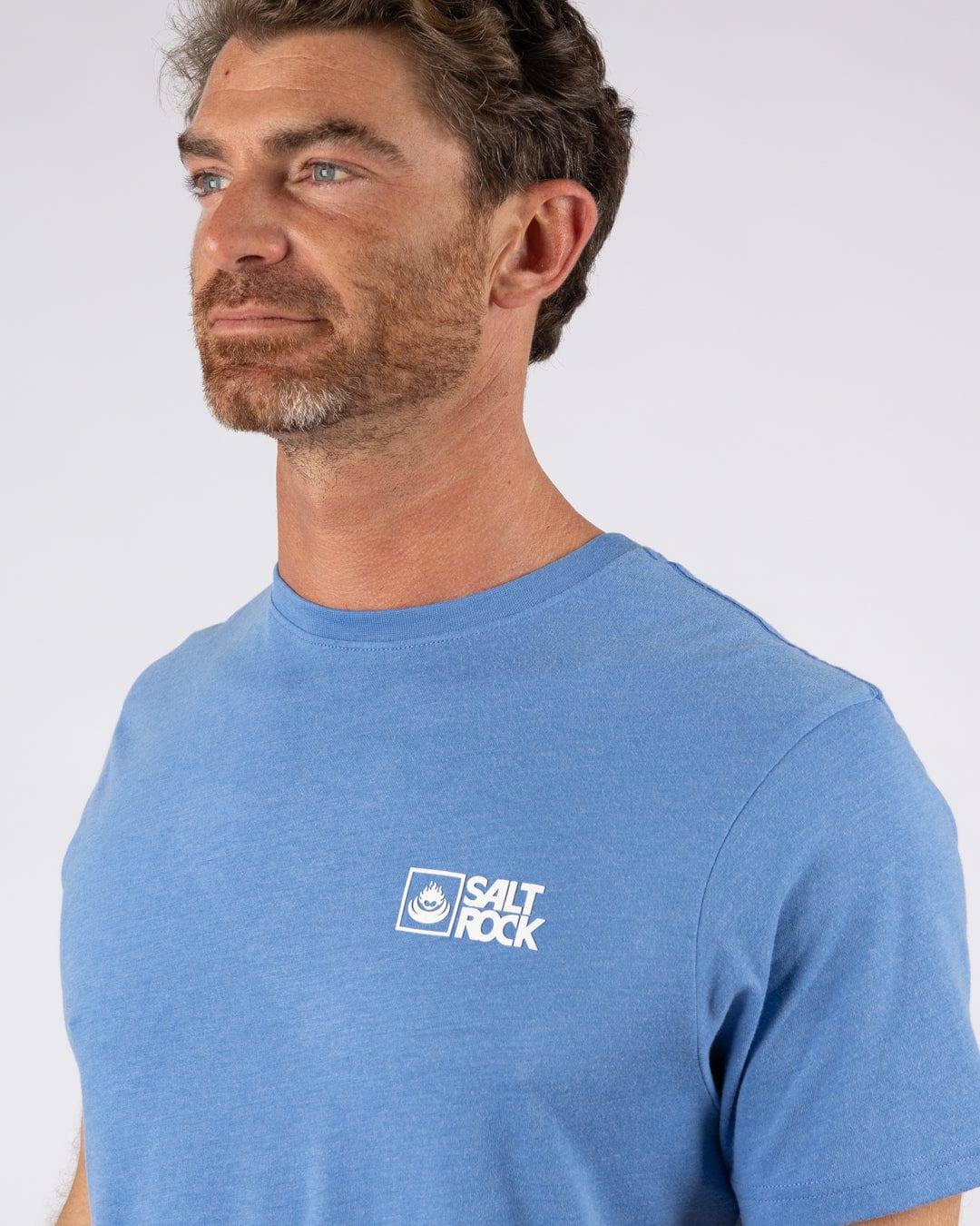 Saltrock Original - Mens Short Sleeve T-Shirt - Bright Blue - Image 3