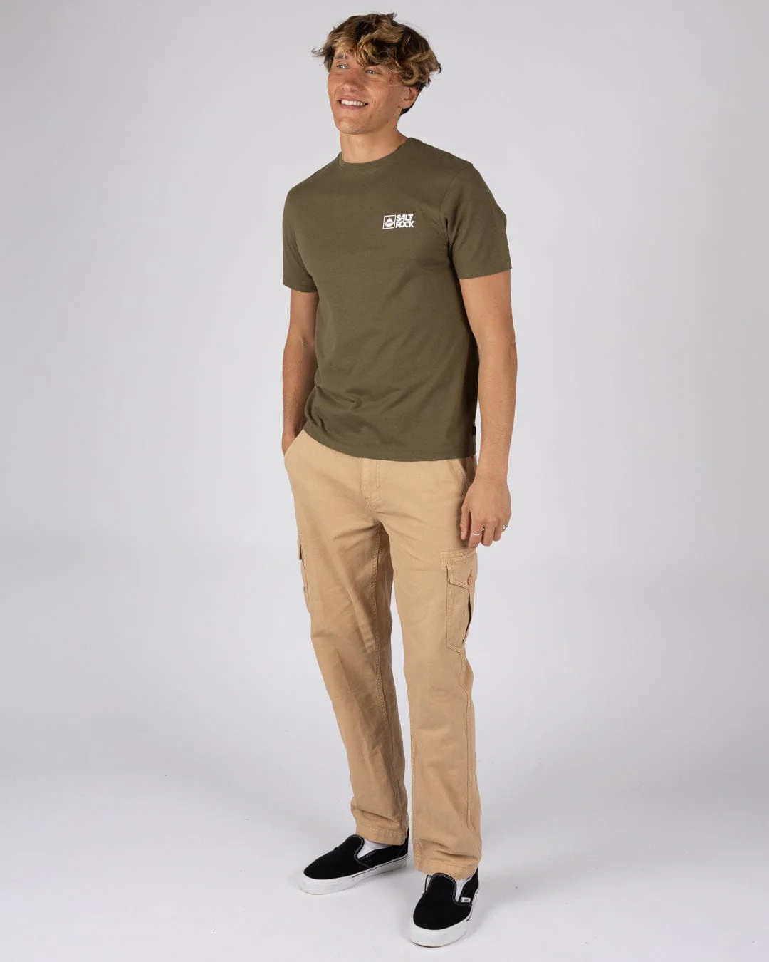 Saltrock Original - Mens Short Sleeve T-Shirt - Green - Image 3