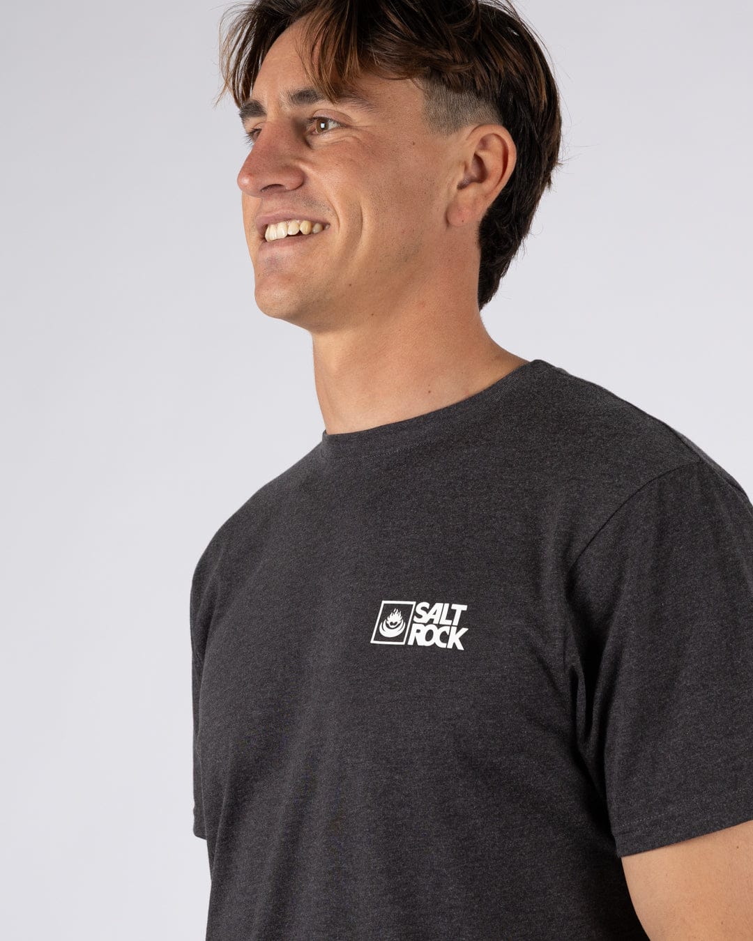 Saltrock Original - Mens Short Sleeve T-Shirt - Dark Grey - Image 3