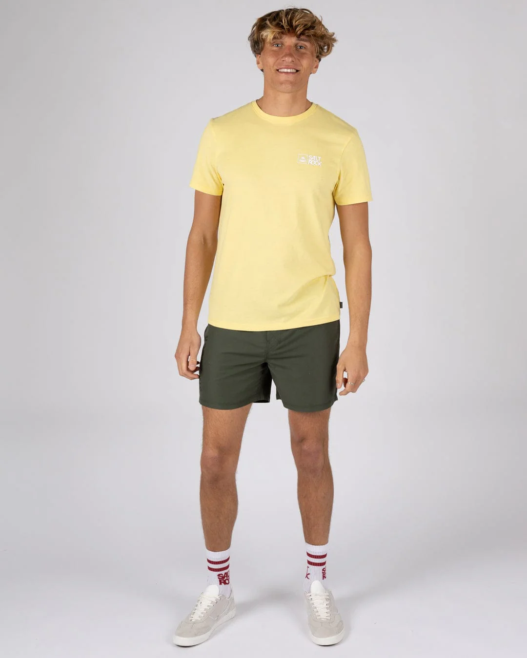 Saltrock Original - Mens Short Sleeve T-Shirt - Light Yellow - Image 2