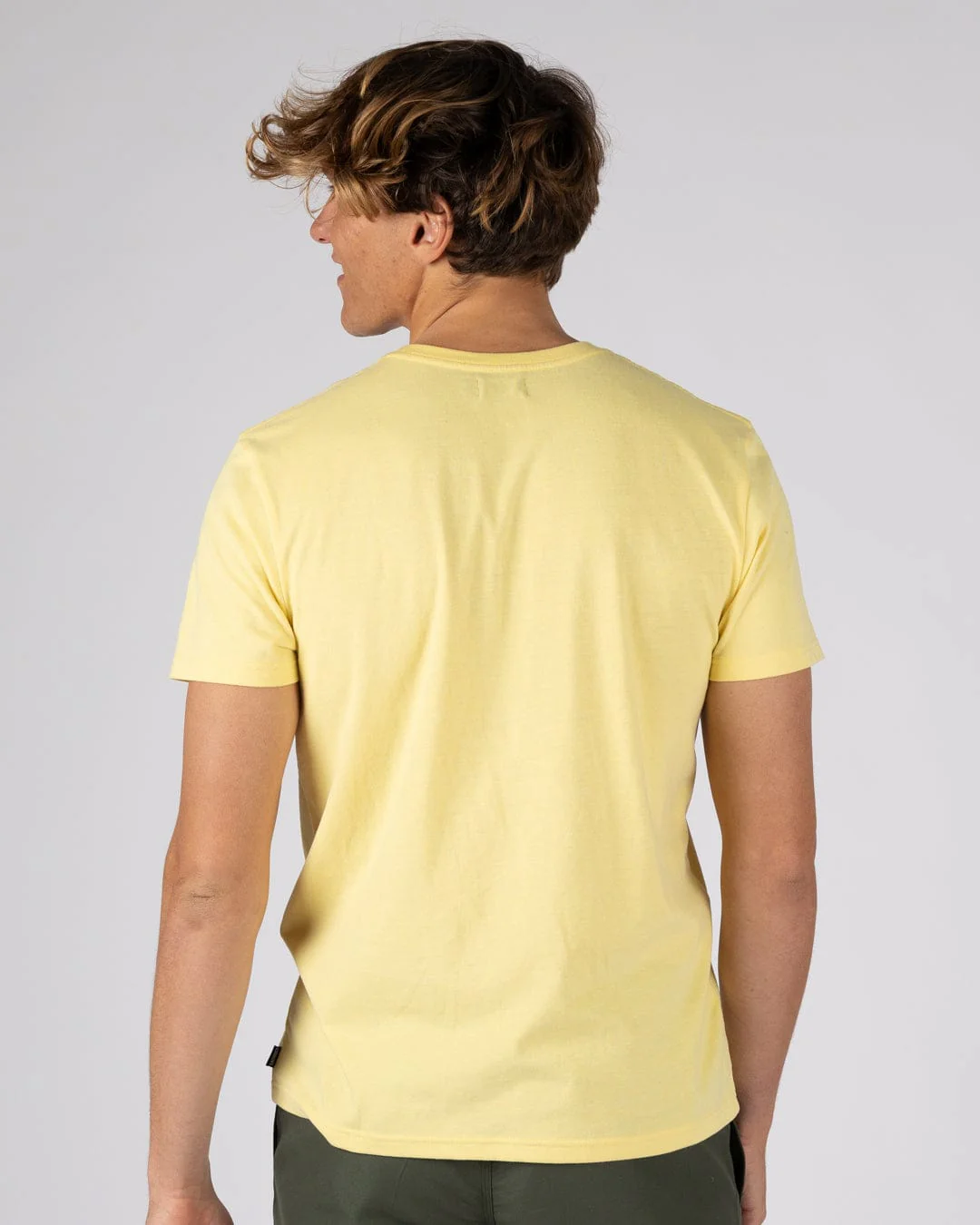 Saltrock Original - Mens Short Sleeve T-Shirt - Light Yellow - Image 3