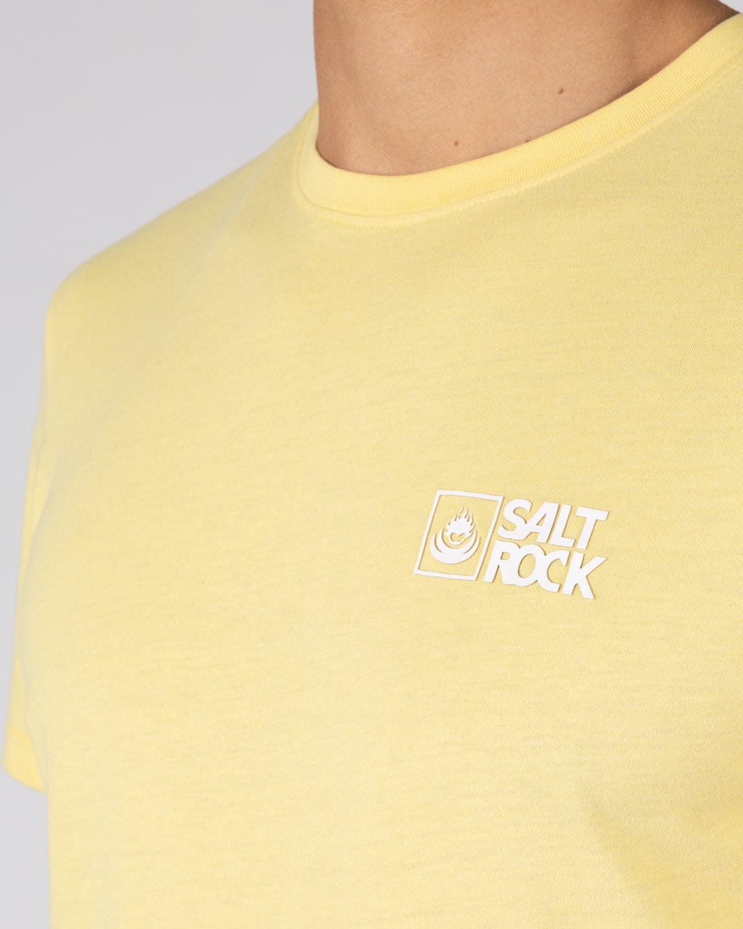 Saltrock Original - Mens Short Sleeve T-Shirt - Light Yellow - Image 6
