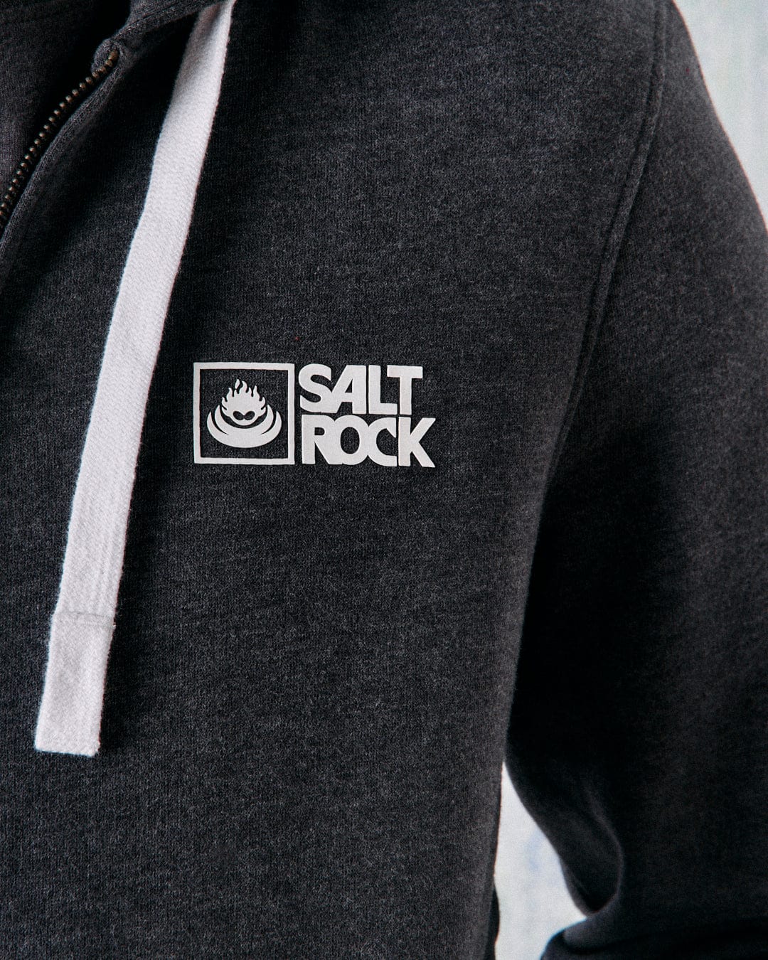 Saltrock Original - Mens Zip Hoodie - Dark Grey - Image 7