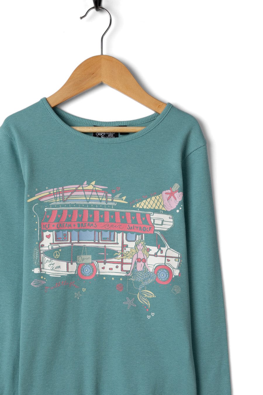 Scoop - Kids Long Sleeve T-Shirt - Light Blue - Image 2