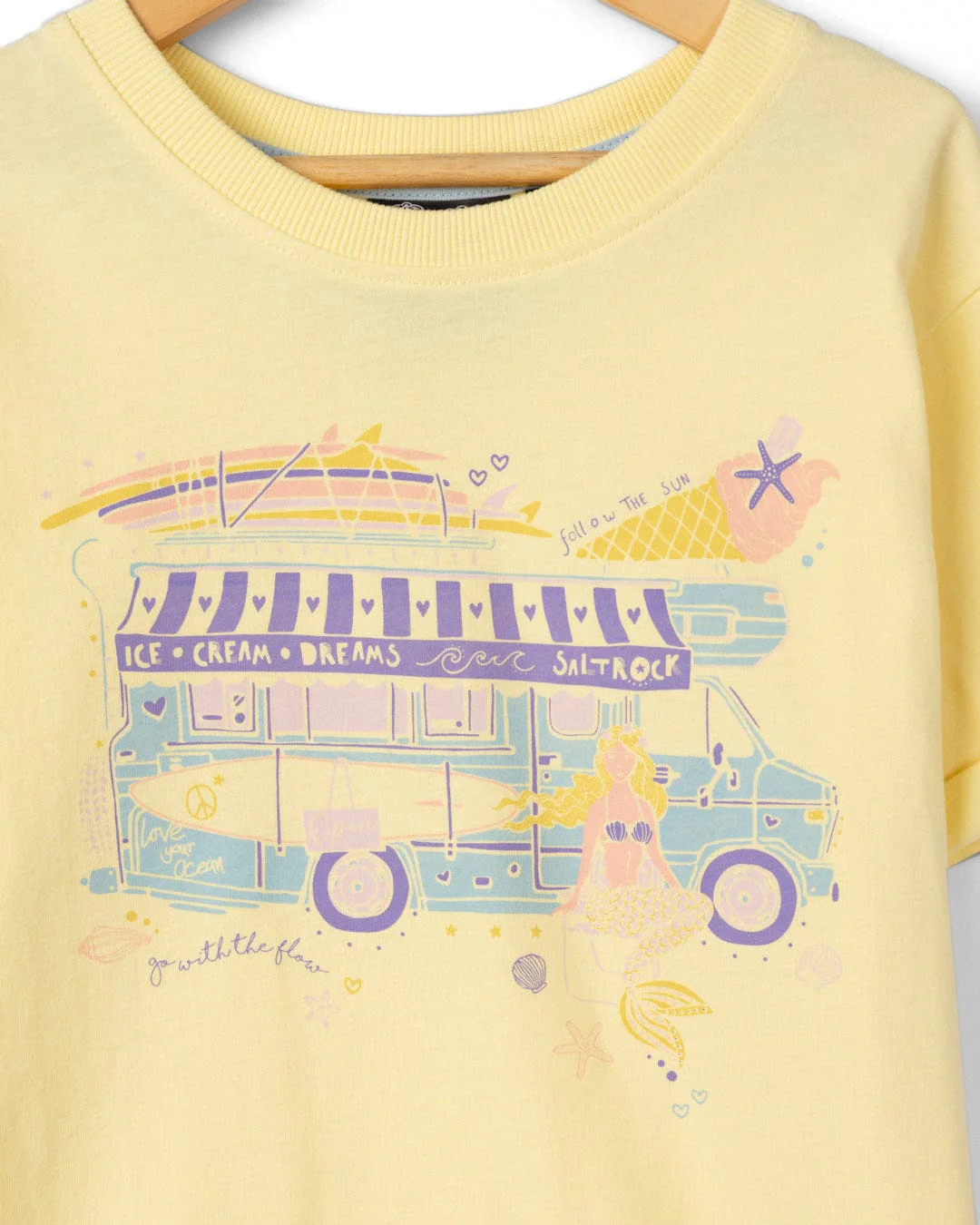 Scoop - Kids Short Sleeve T-Shirt - Light Yellow - Image 2