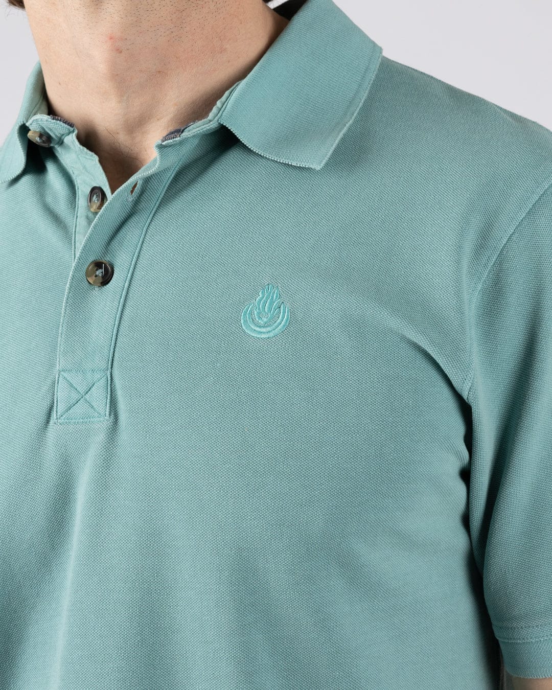 Seb - Mens Short Sleeve Polo - Light Blue - Image 2