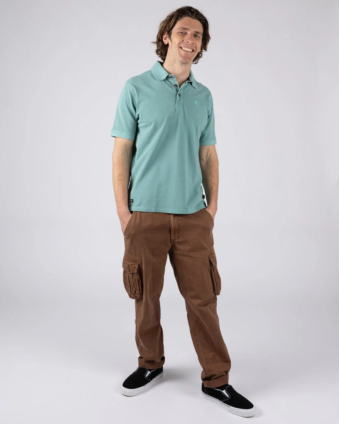 Seb - Mens Short Sleeve Polo - Light Blue - Image 5