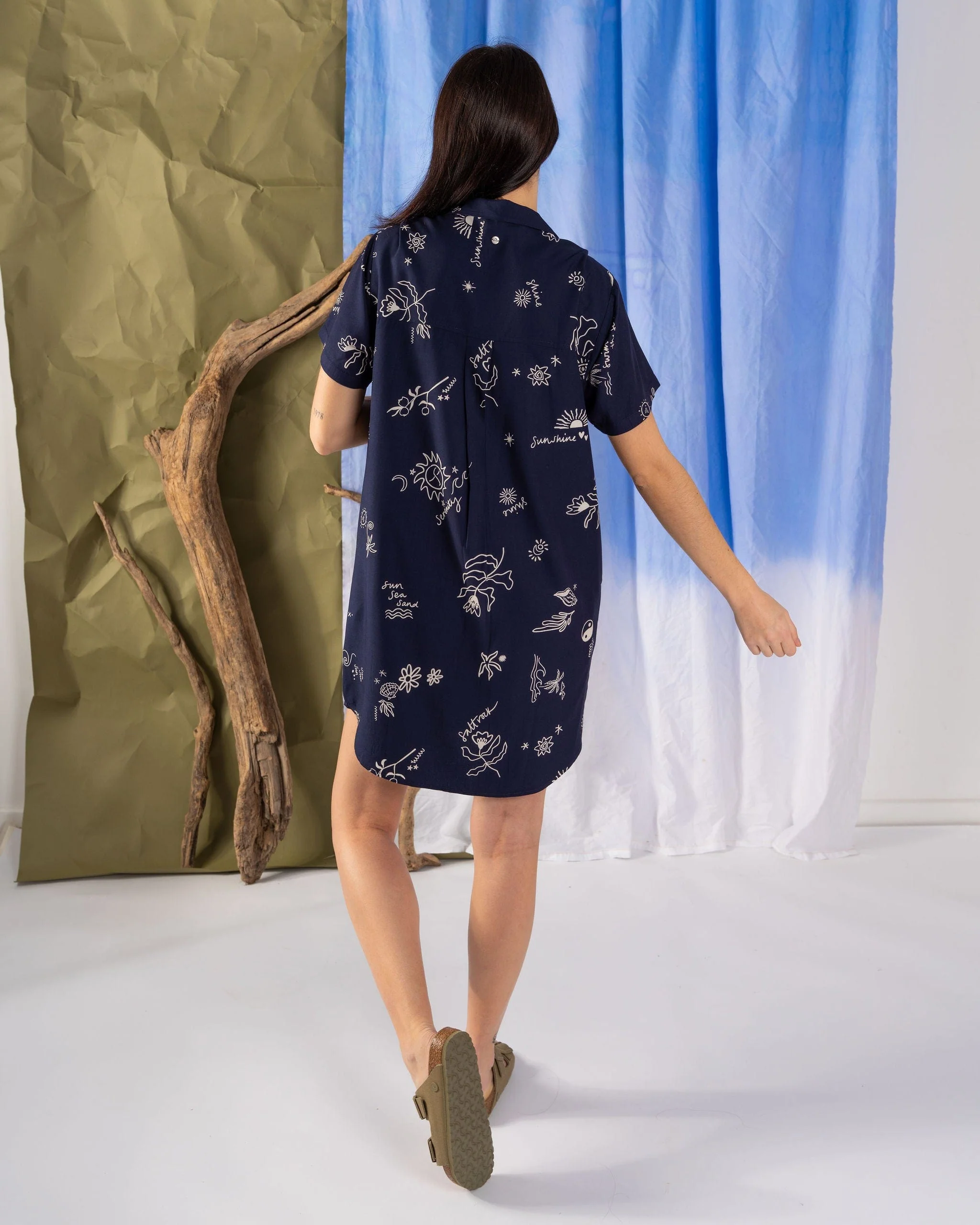 Serenity - Womens Shirt Dress - Blue - Image 10