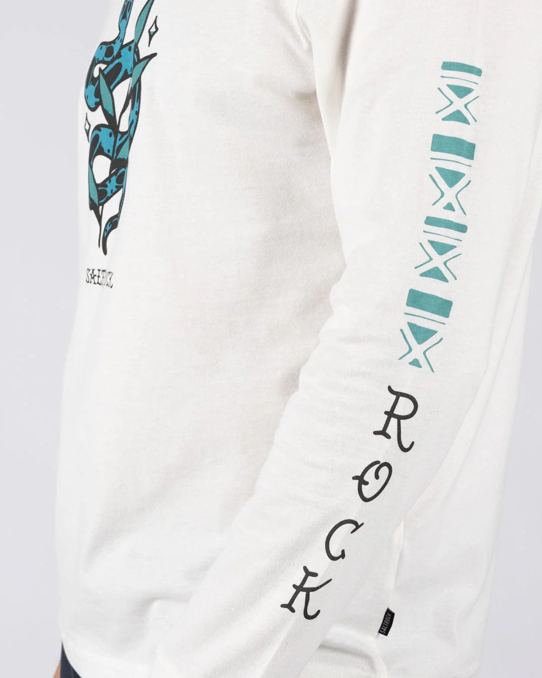 Serpent - Mens Long Sleeve T-Shirt - Cream - Image 4