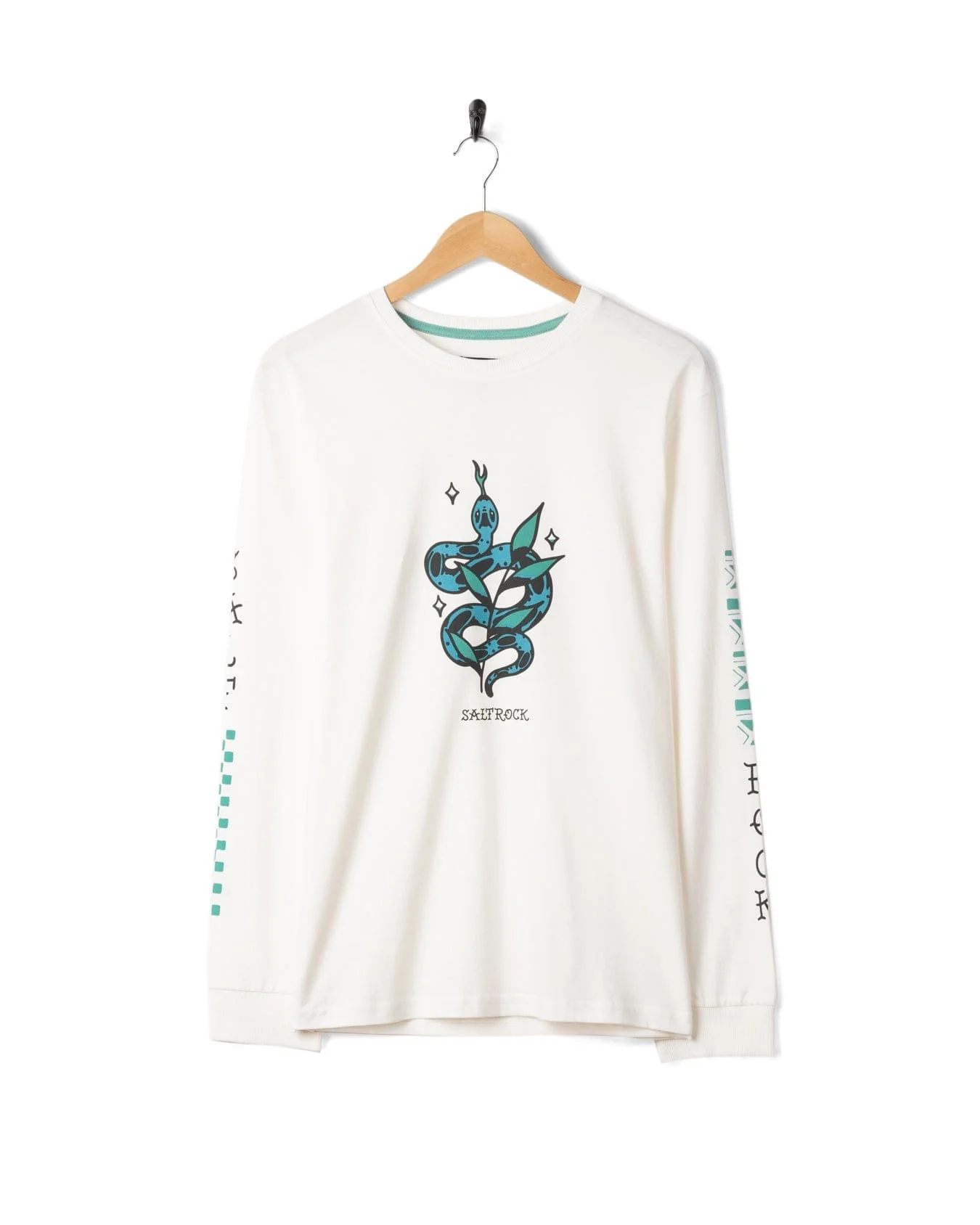 Serpent - Mens Long Sleeve T-Shirt - Cream - Image 8