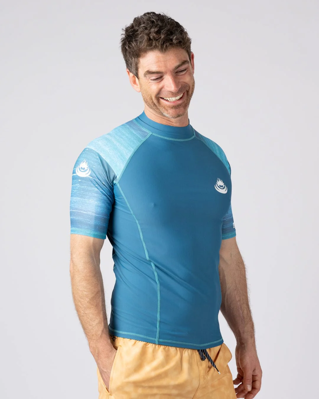 Set - Mens Short Sleeve Rashvest - Blue